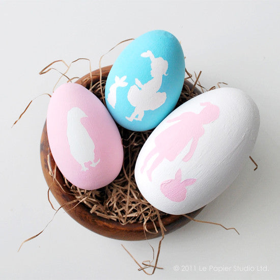 Silhouette Stenciled Easter Eggs Tutorial