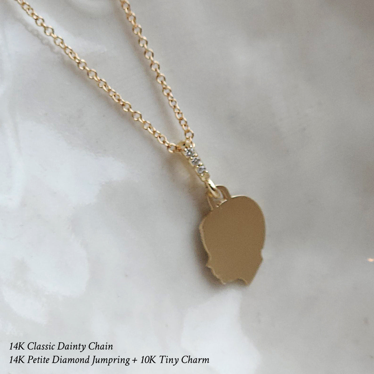 10K Silhouette Charm (Tiny) - Vana Chupp Studio