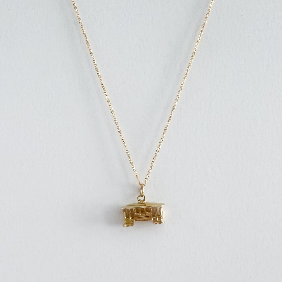 14K Cable Car Trolley Charm