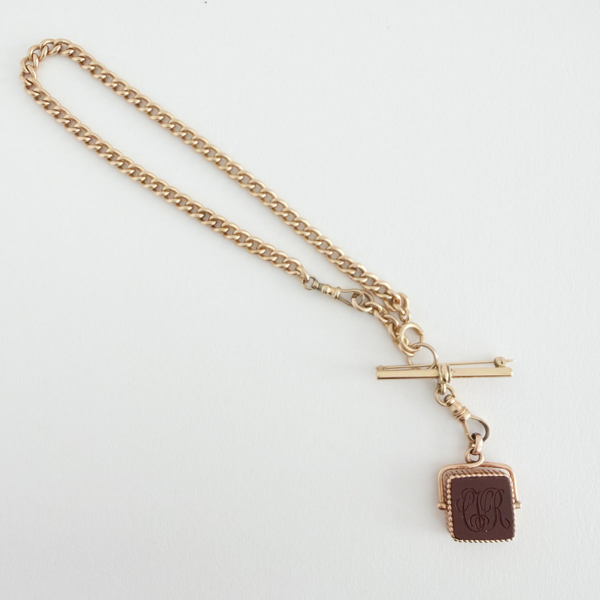 14K Albert Watch Chain - 14-15.5 inches