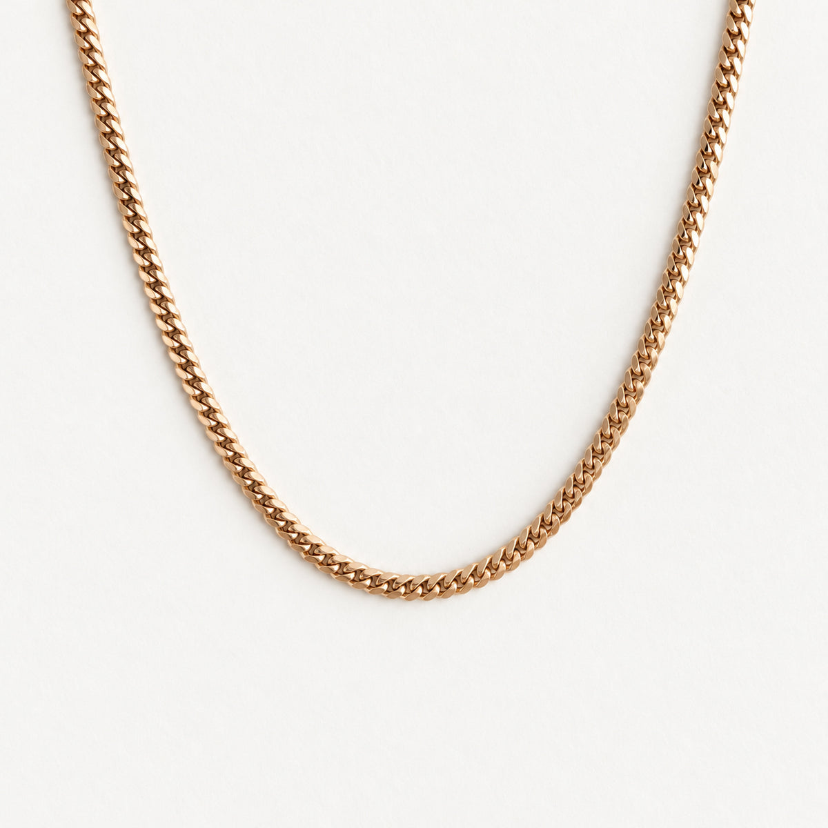 14K Heavy Curb Chain Necklace - 18 inch