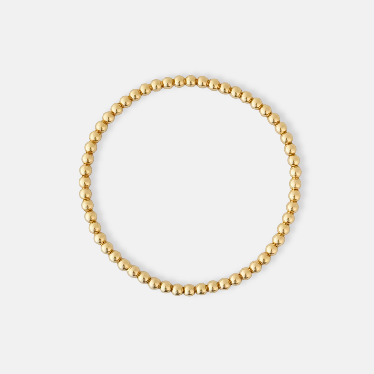 The 3.5 mm Gold Stretchy Beaded Bracelet
