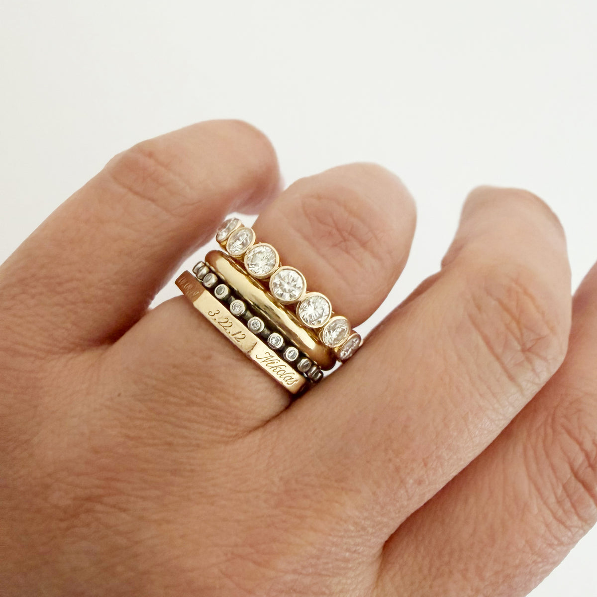 14K Diamond Eternity Ring - size 7
