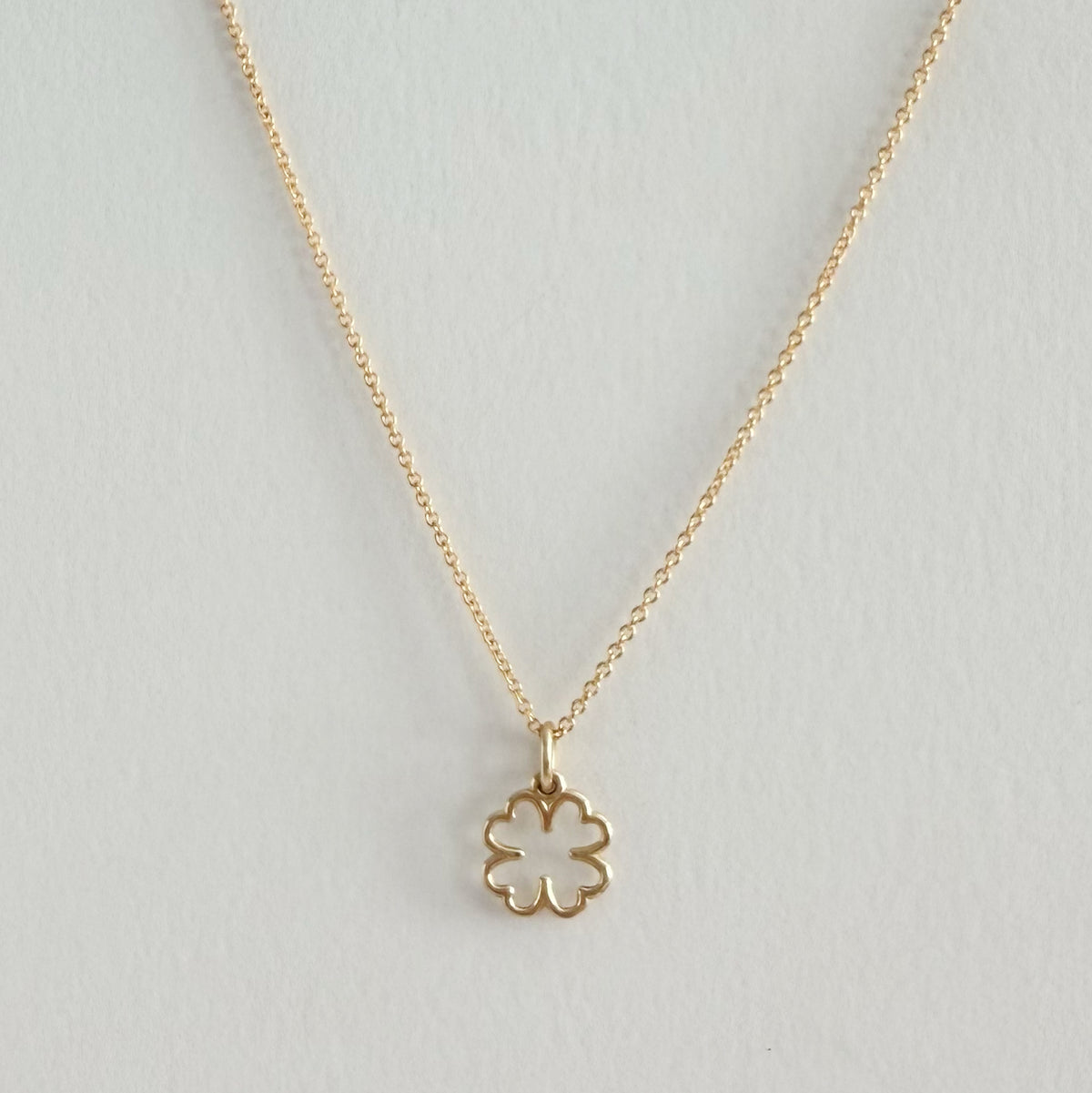14K Mini Clover Charm