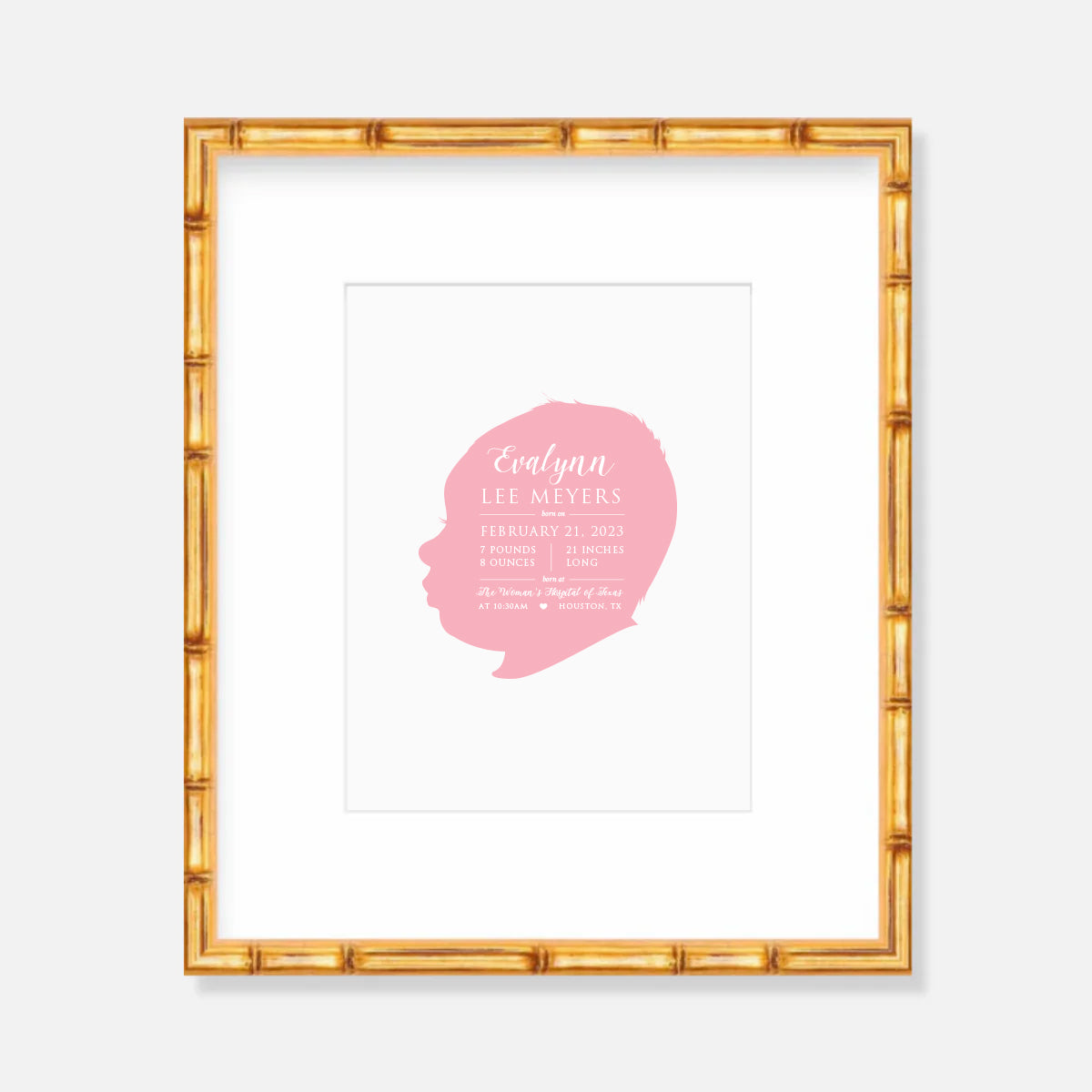 Silhouette Birth Announcement