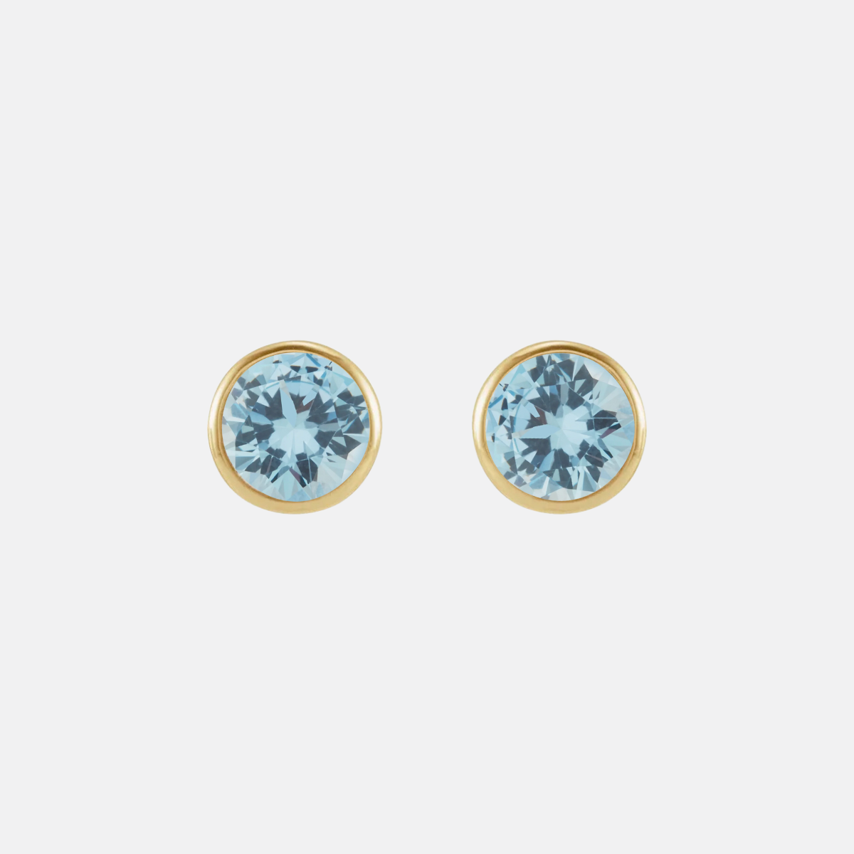 Blue Topaz Stud Earings