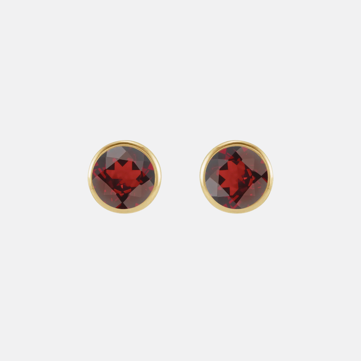 Garnet stud earrings