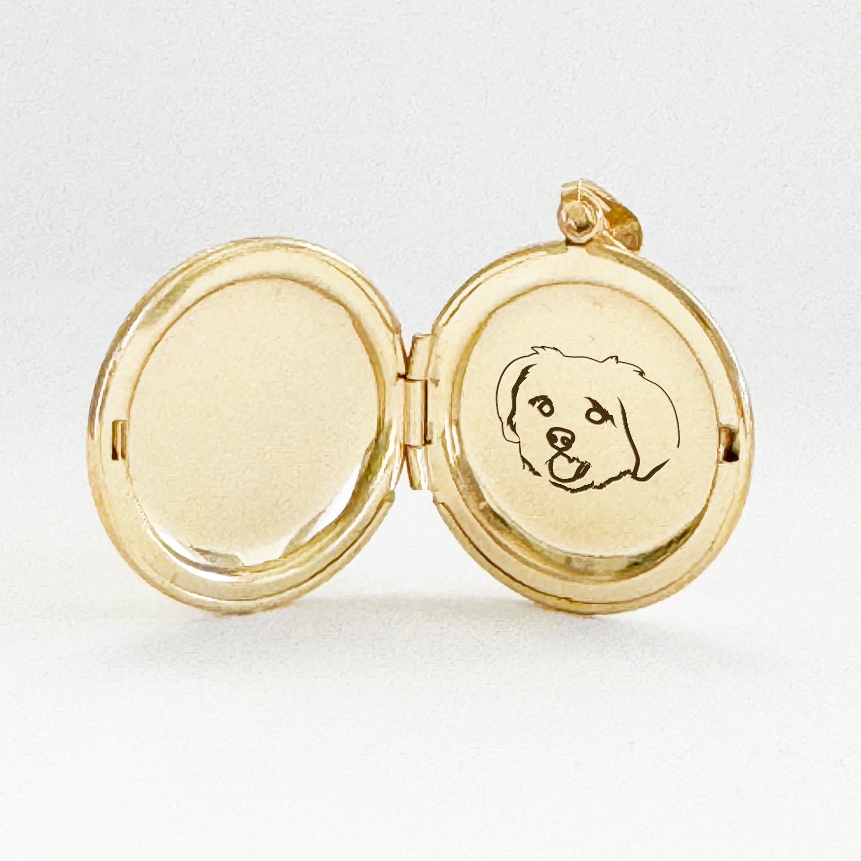 Gold Filled Large Silhouette Locket Necklace
