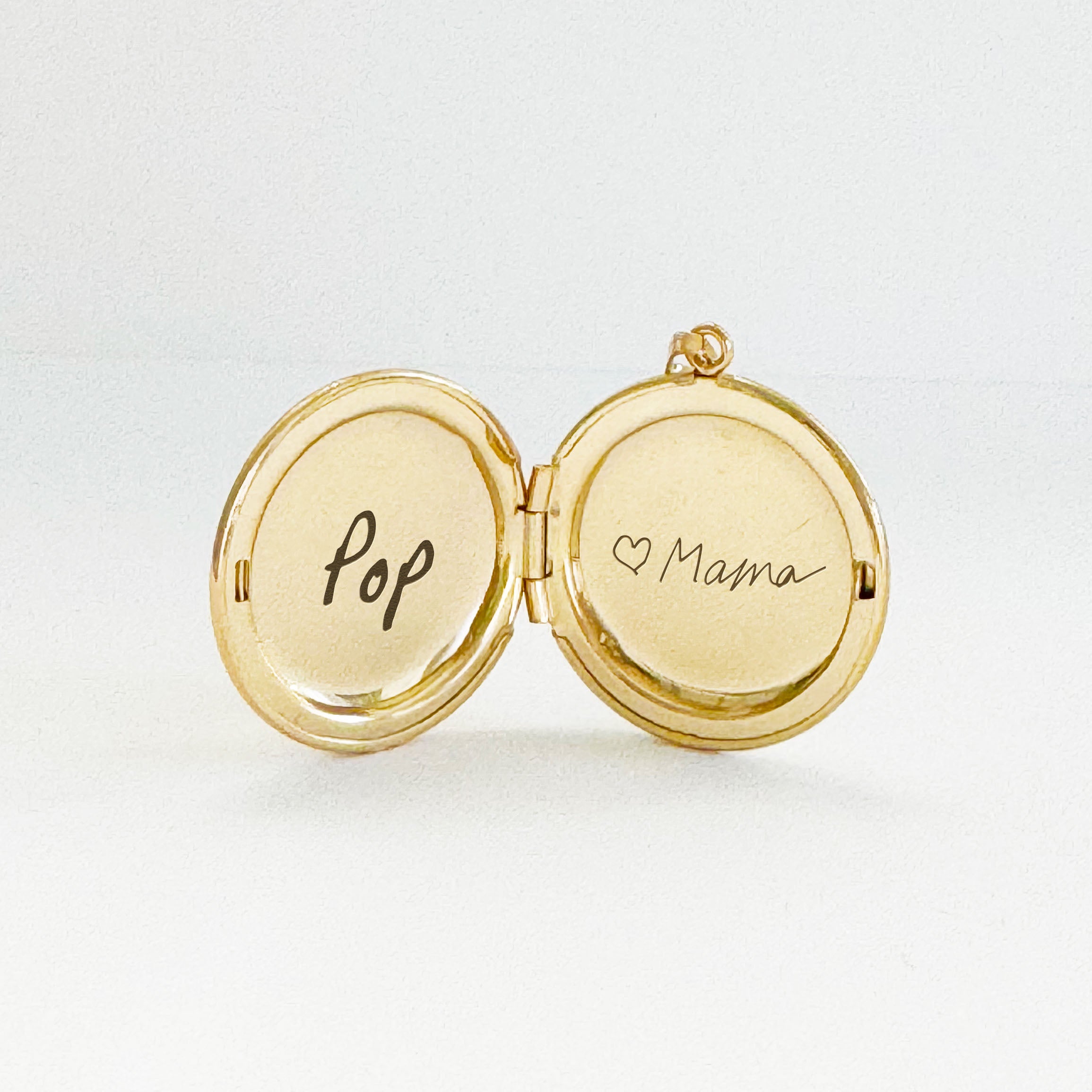 14k Yellow Gold Medium Silhouette Locket Necklace