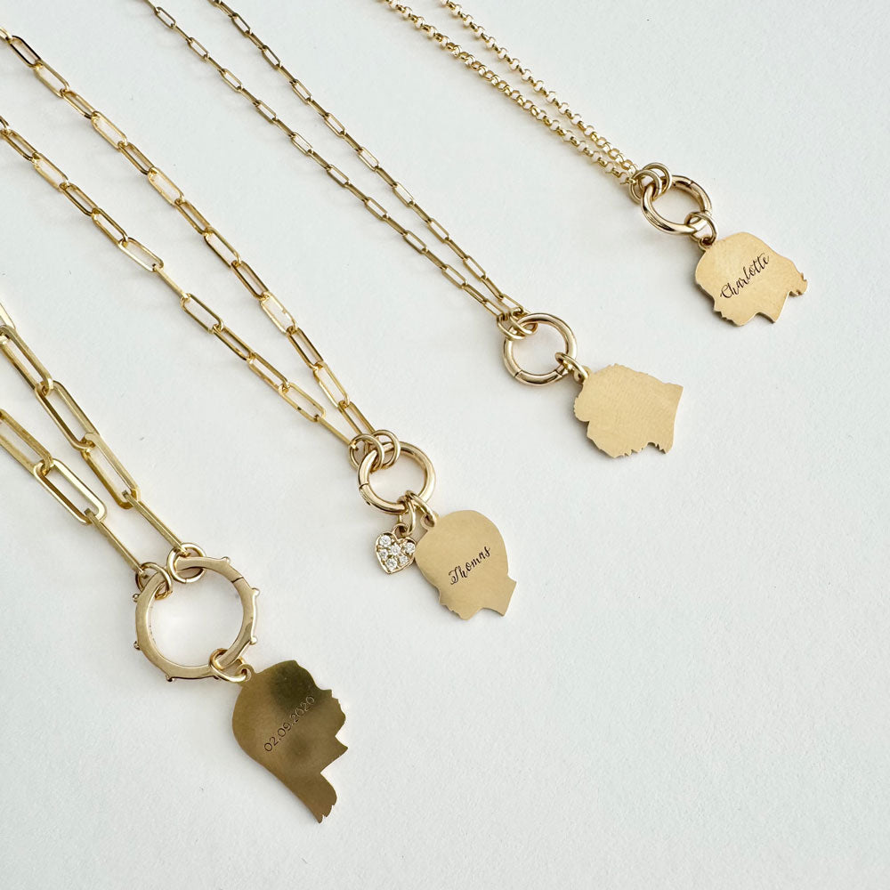 Standard Rolo Chain Necklace with Charm Holder - Vana Chupp Studio