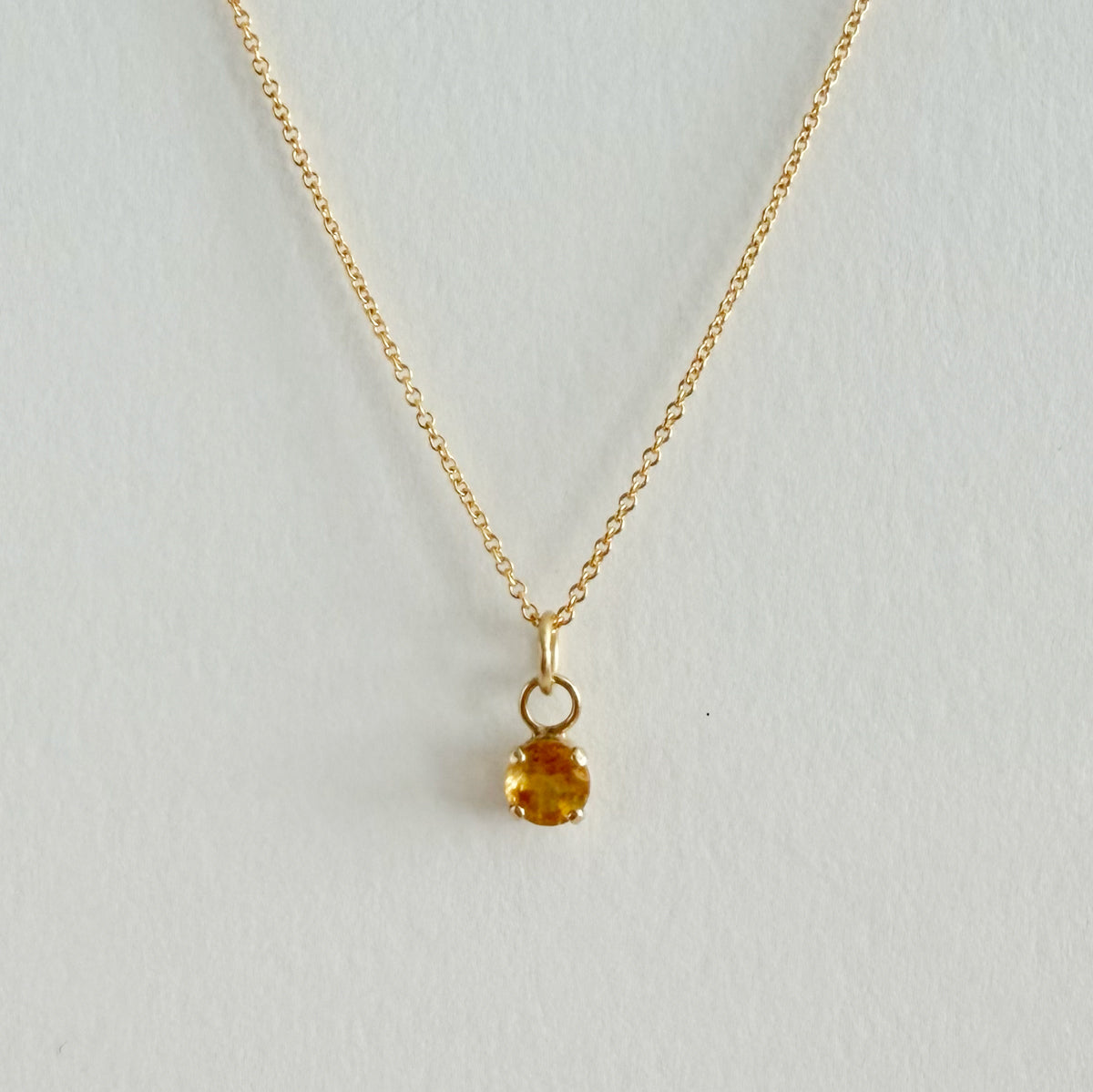 14K Citrine Charm