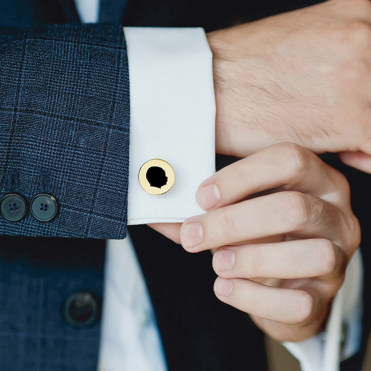 Silhouette Gold Cufflinks