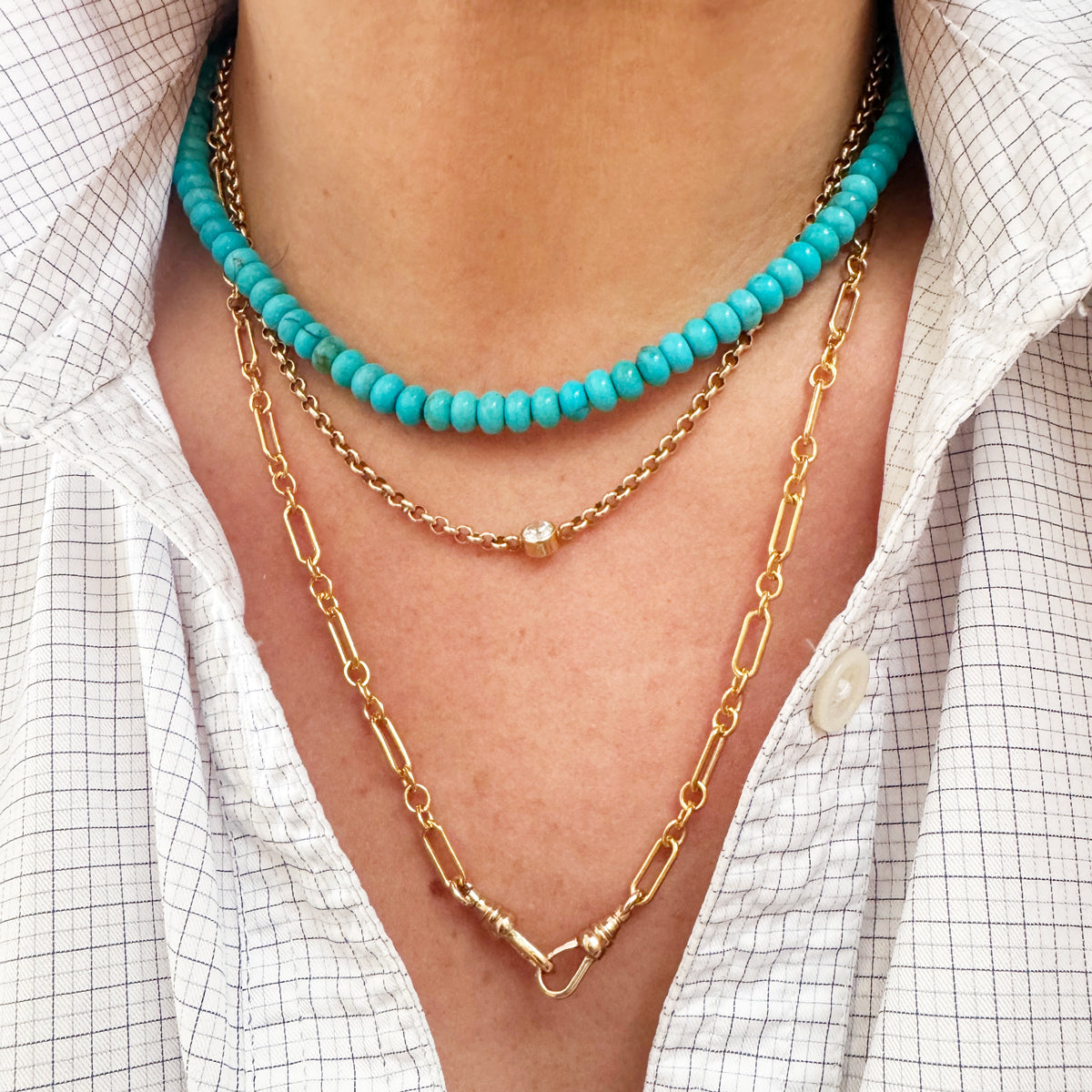 14K Gold Filled Florence Necklace with 2 Lobster Clasps