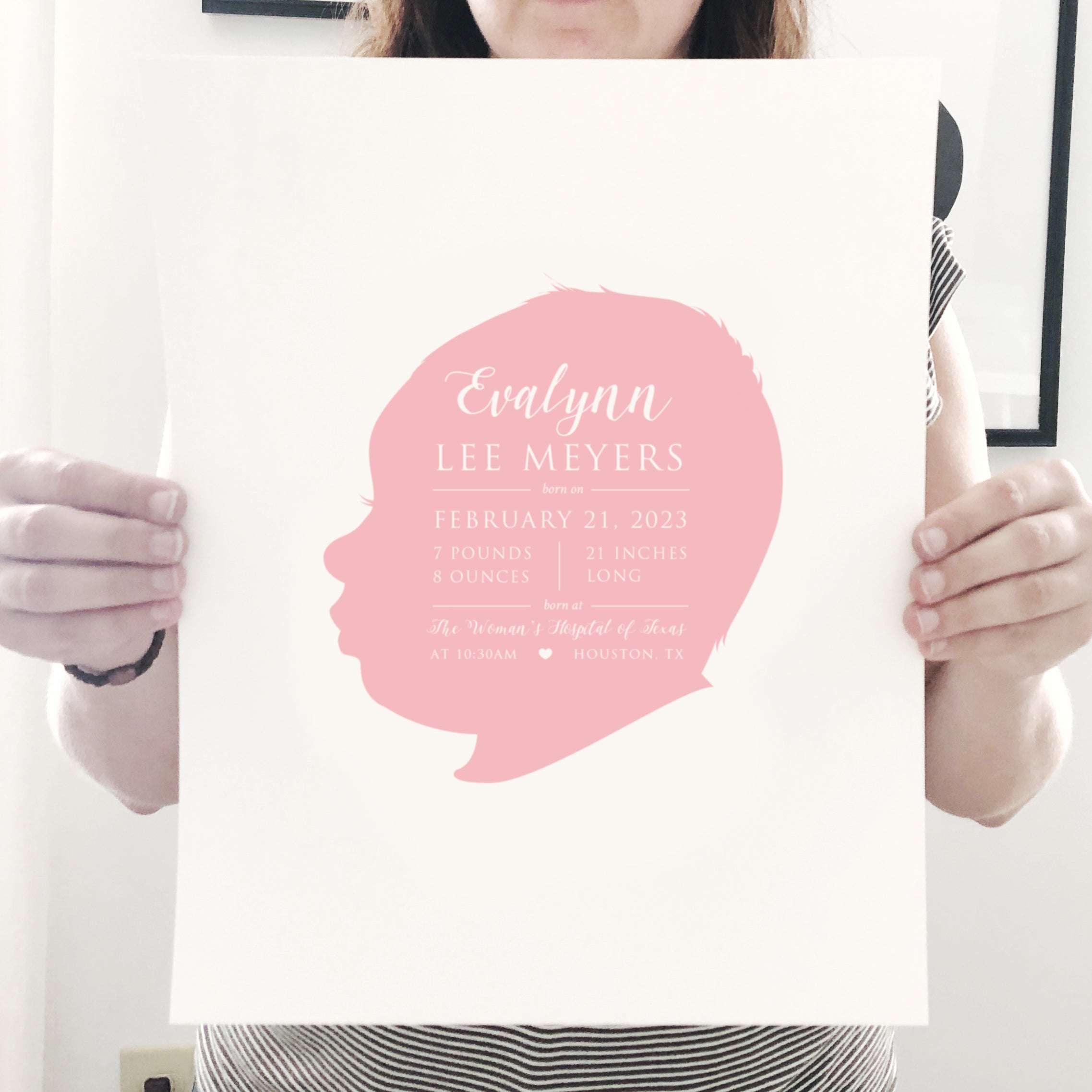 Silhouette Birth Announcement