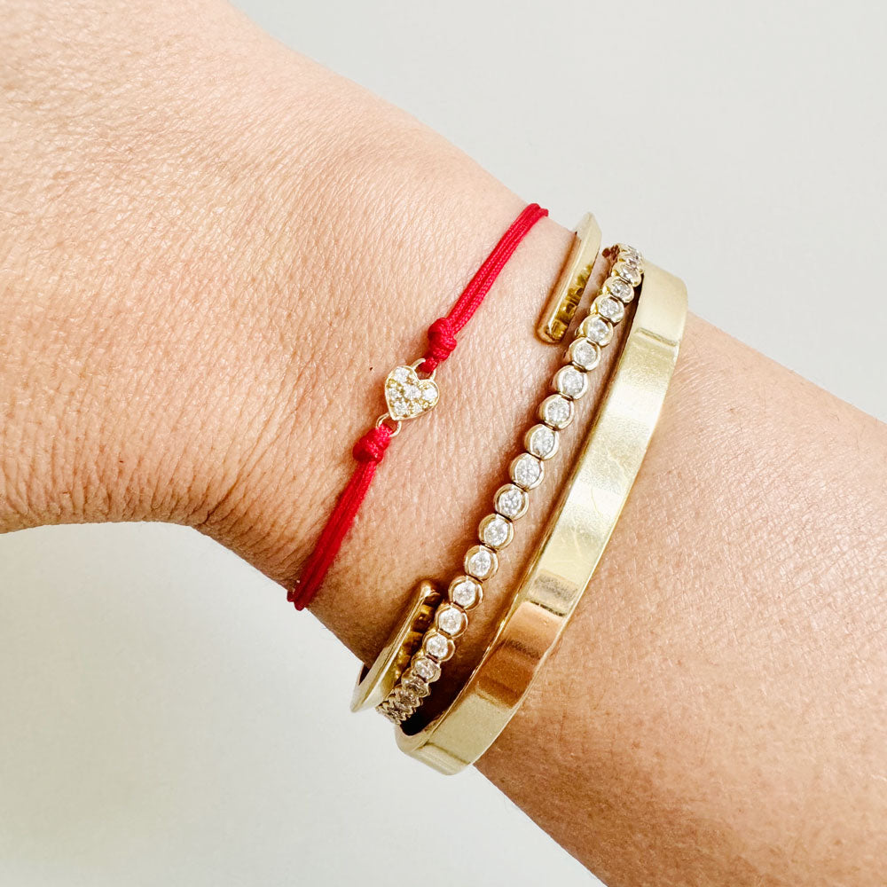 Pavé Diamond Heart Bracelet