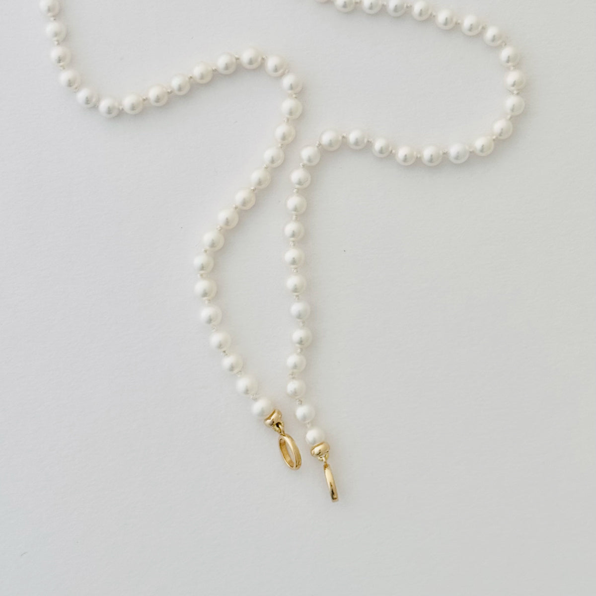 Pearl Necklace with Charm Holder