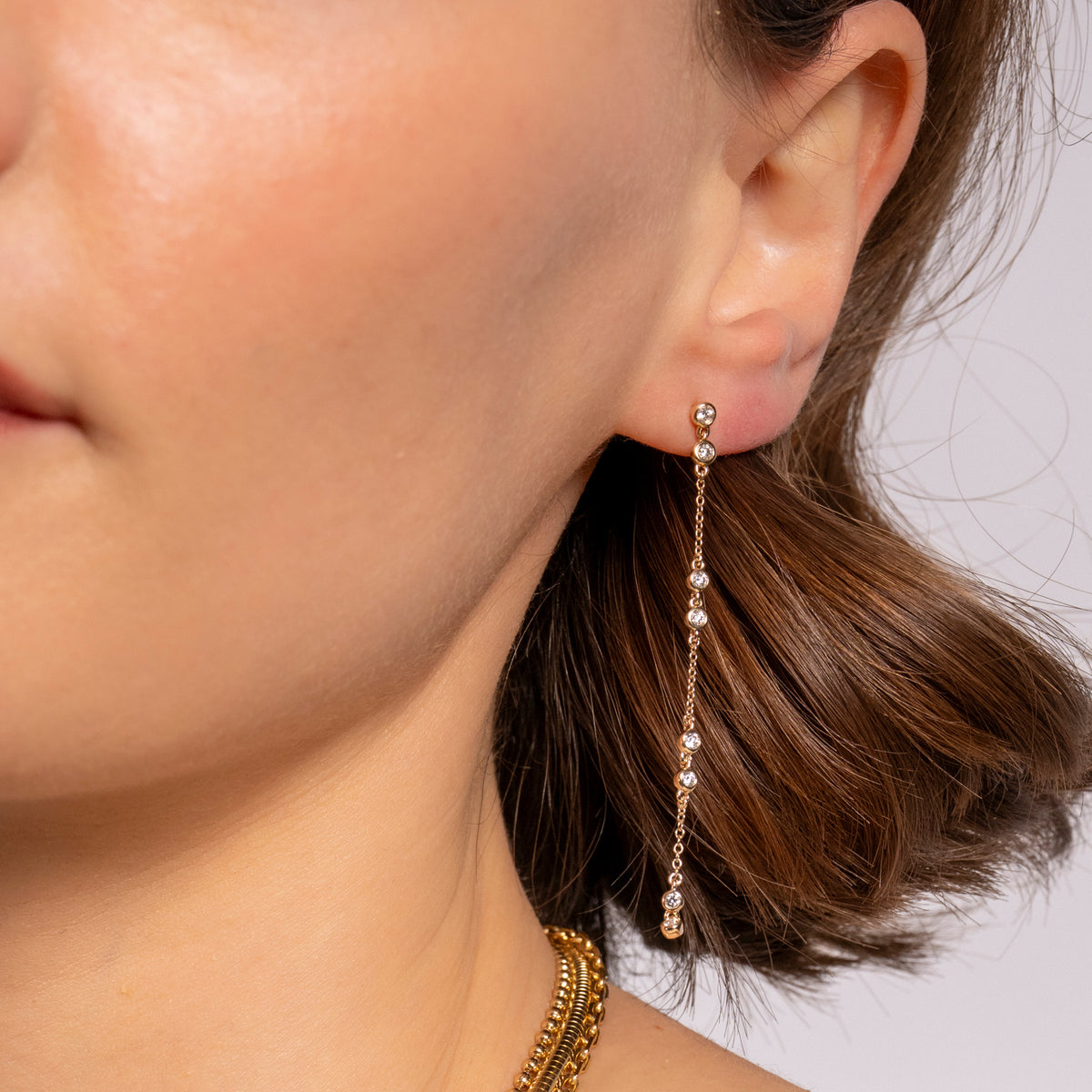 The Diamond and Chain Earrings