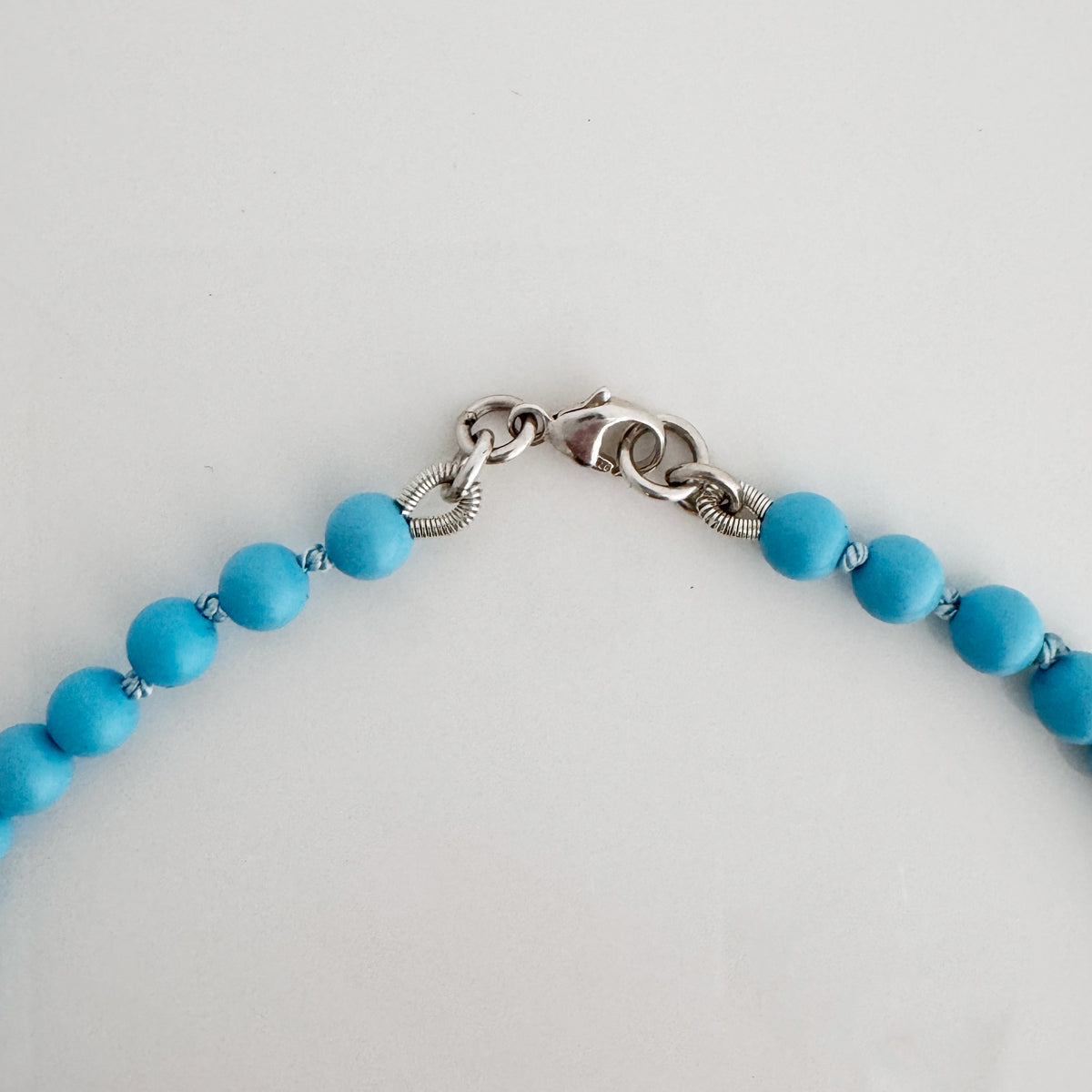 Sterling Silver Turquoise Bead Necklace