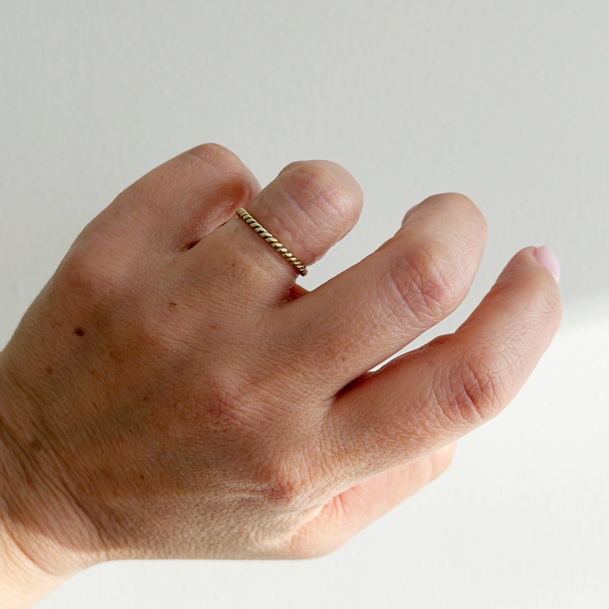 14K Rope Ring - size 6