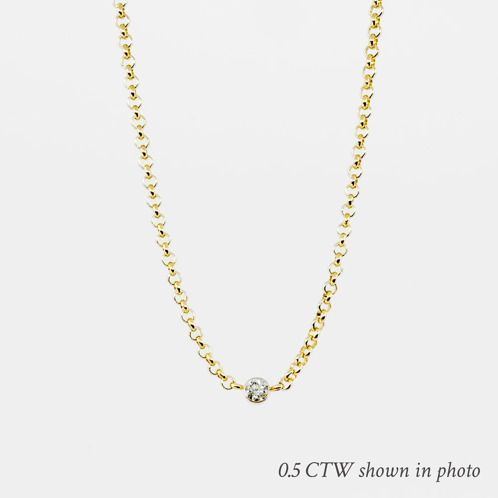 The Diamond Solitaire Necklace - Vana Chupp Studio