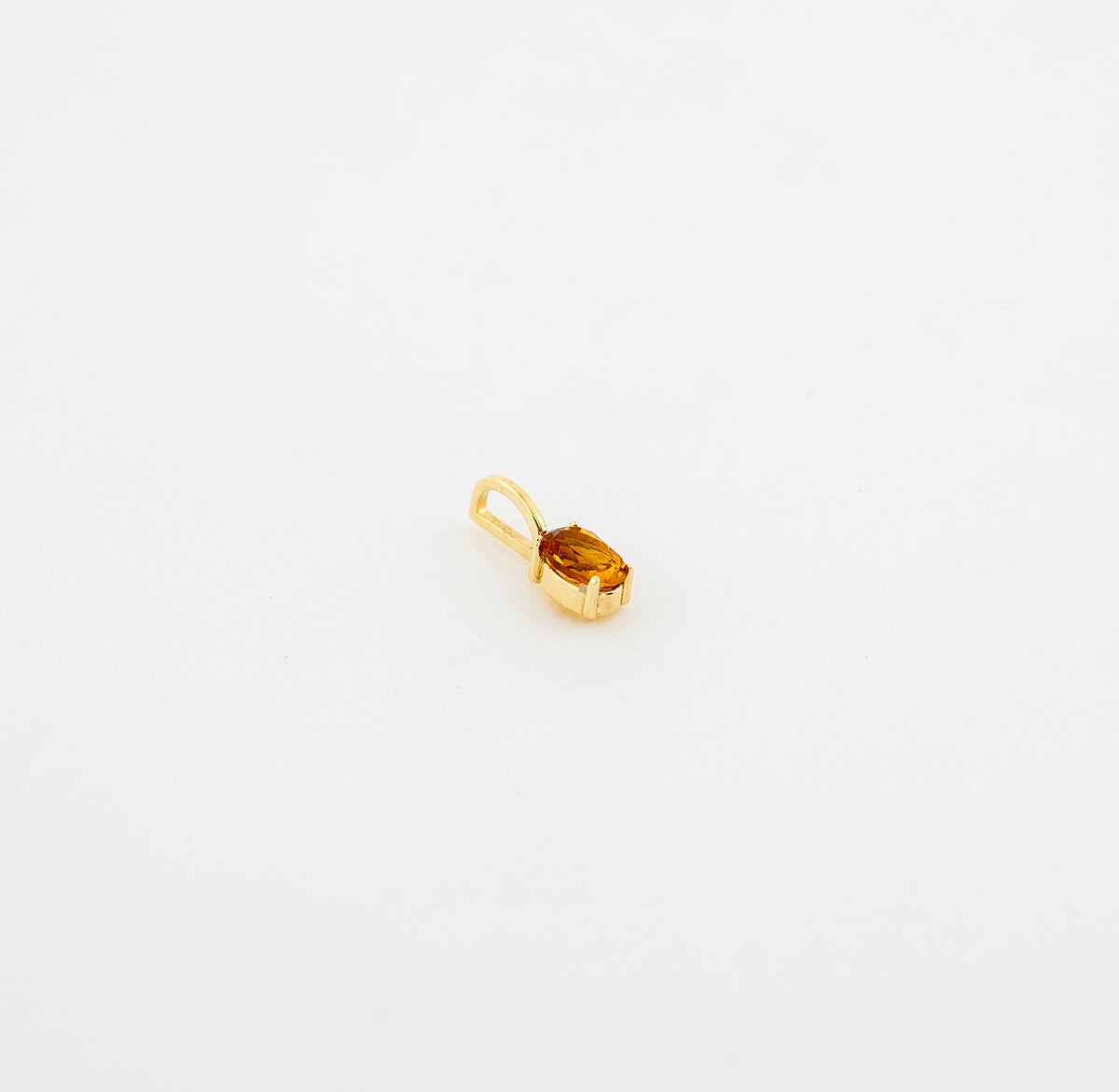 14K Citrine Birthstone Charm