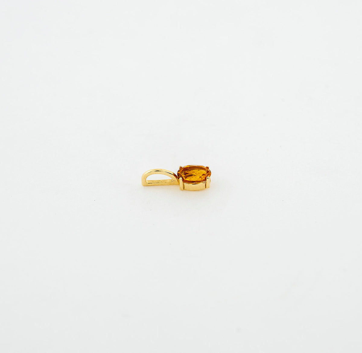 14K Citrine Birthstone Charm