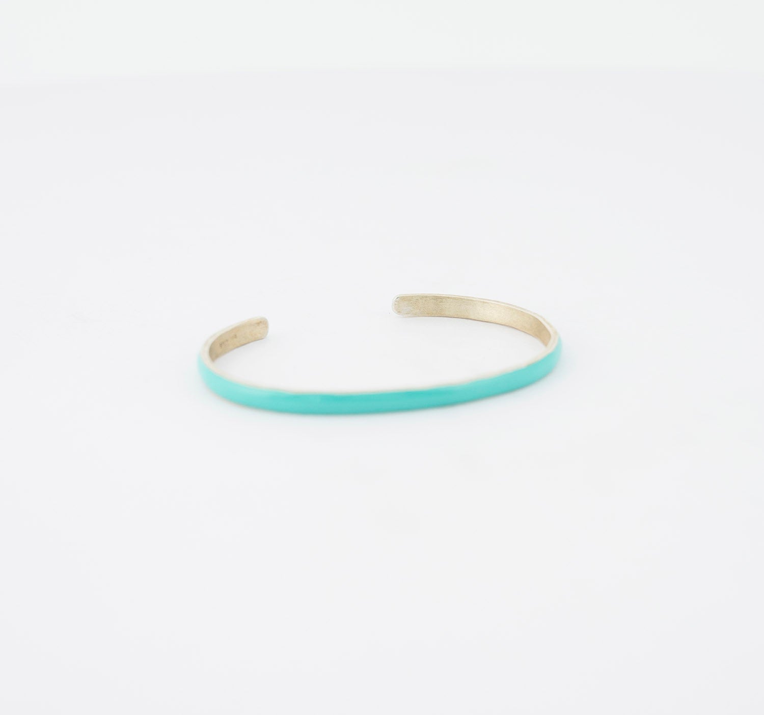 Teal Enamel Cuff Bracelet