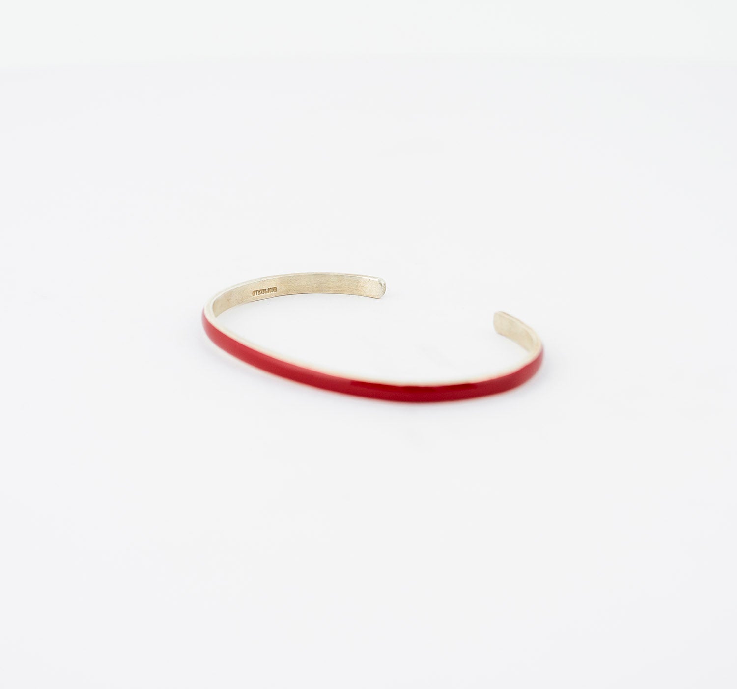 Red Enamel Cuff Bracelet