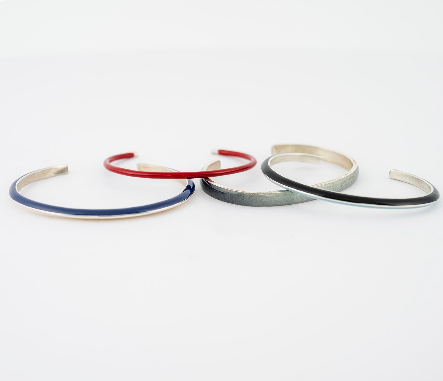 Red Round Enamel Cuff Bracelet