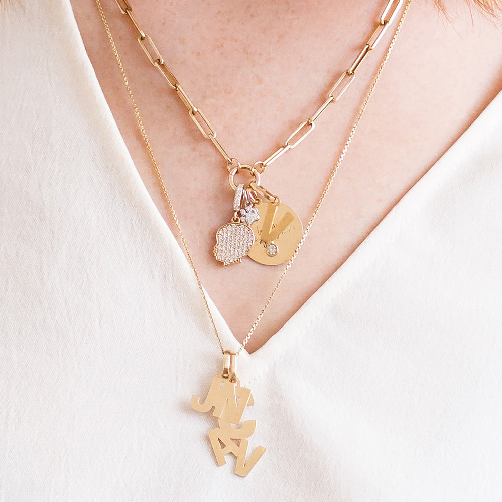 Falling Letters 2 Initial Pendant - Vana Chupp Studio