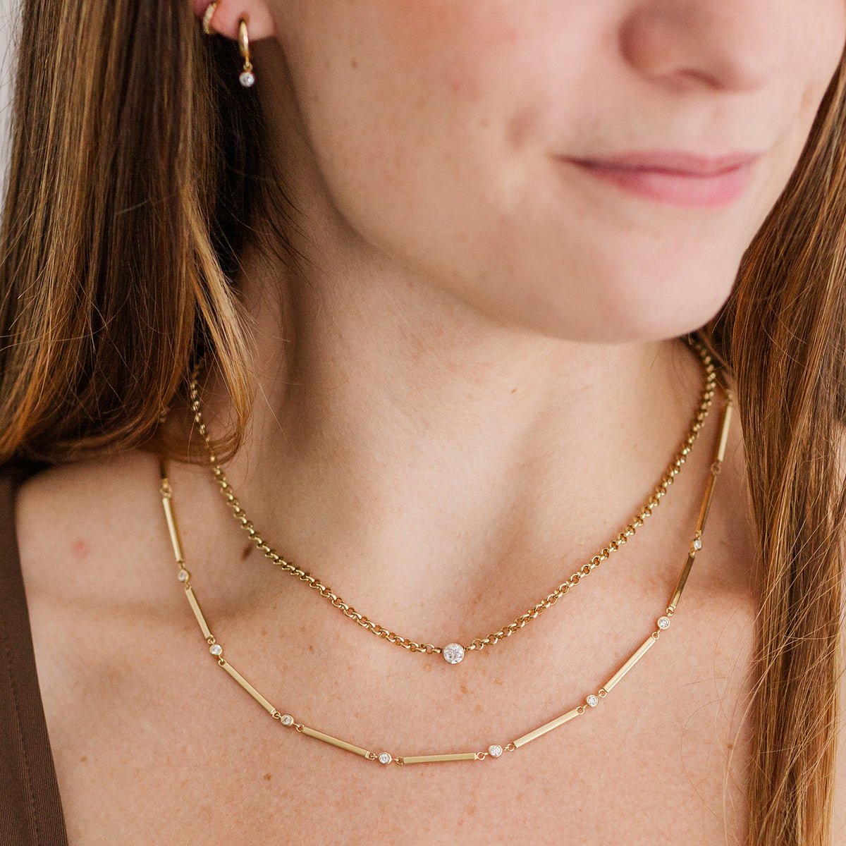 The Diamond Solitaire Necklace - Vana Chupp Studio