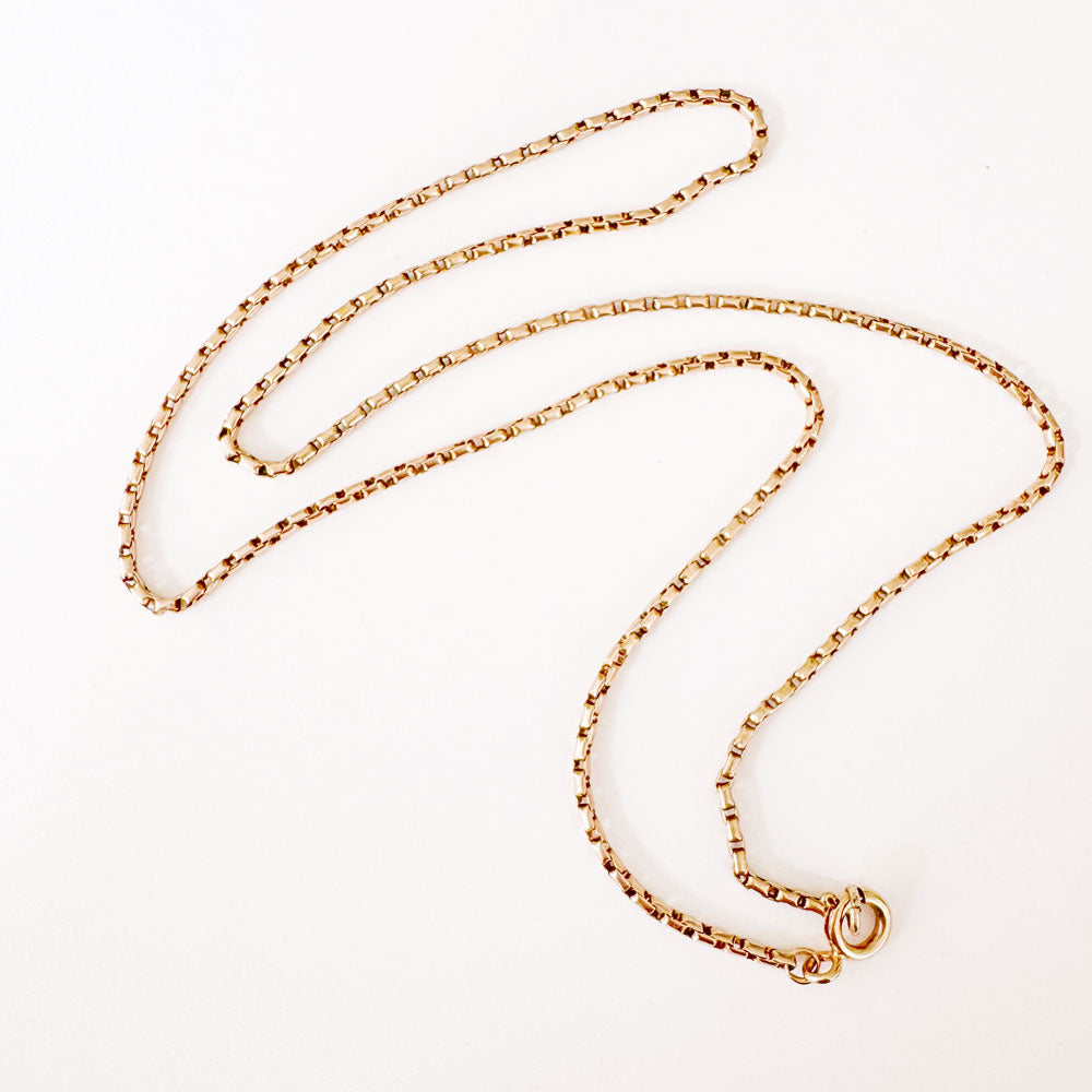 Vintage 9K Oval Rolo Chain w/ Large Spring Ring