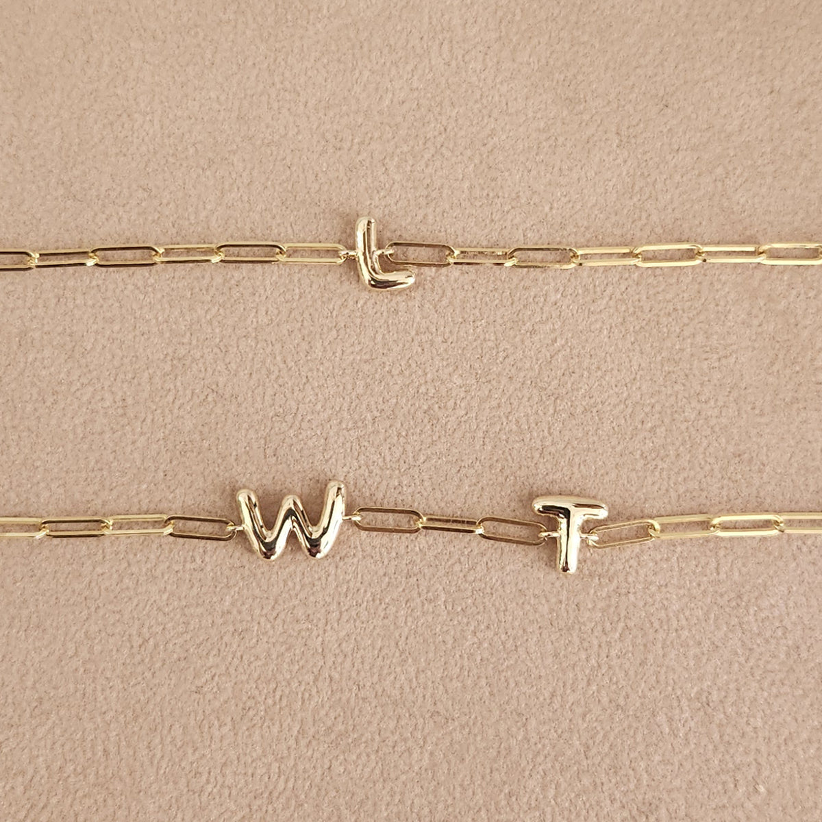 Bubble Letter Charm Bracelet - Vana Chupp Studio