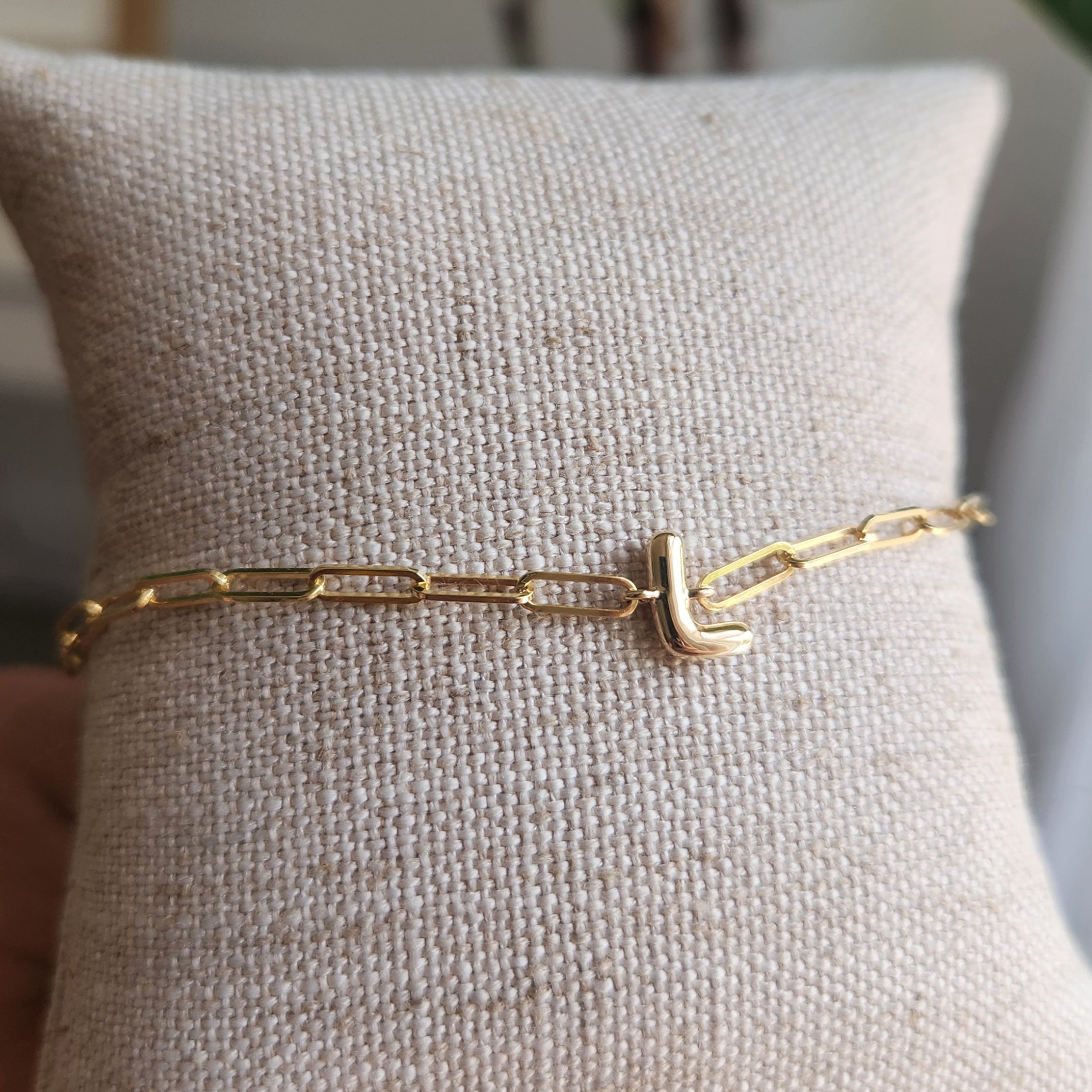 Bubble Letter Charm Bracelet