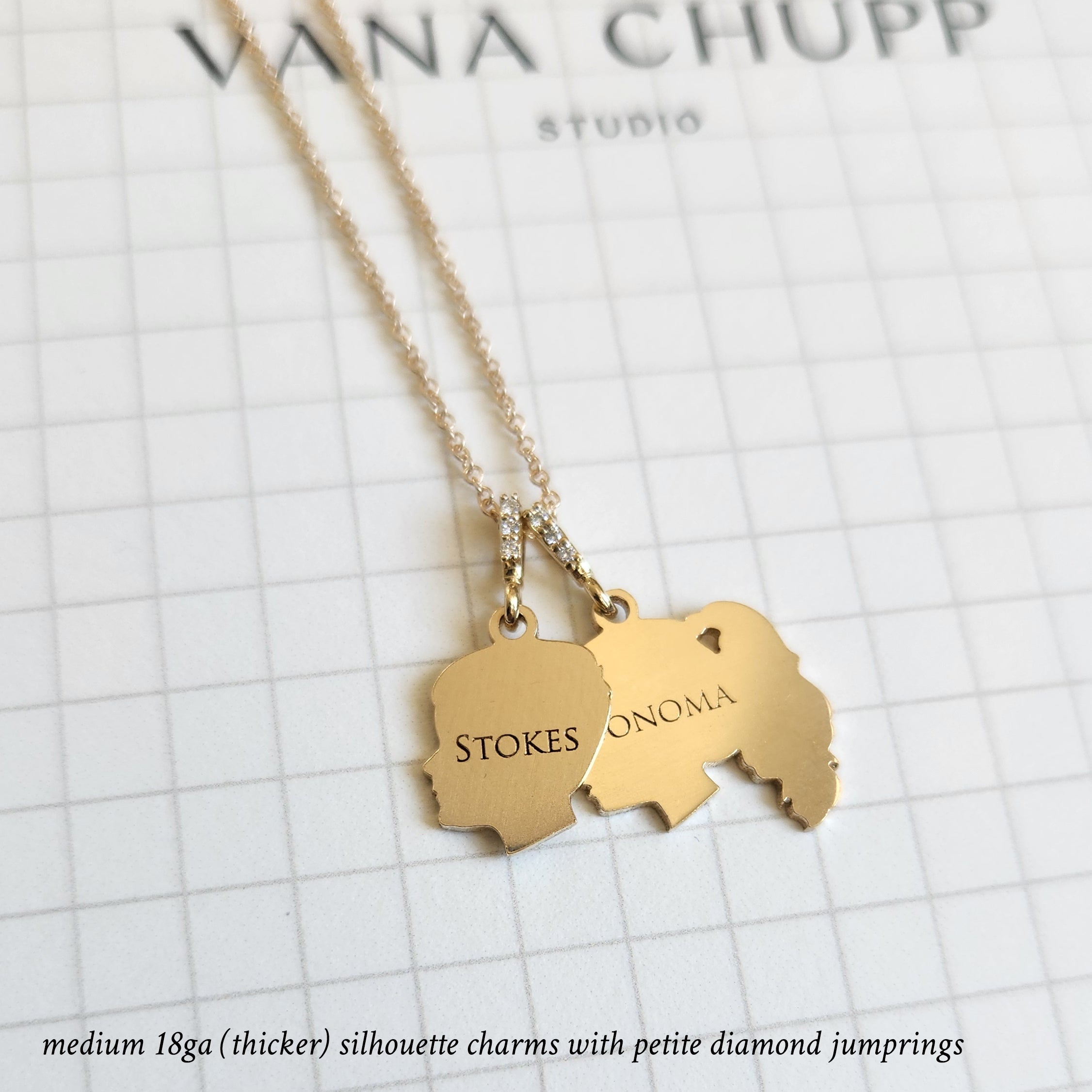 Classic Silhouette Charm Necklace - Medium