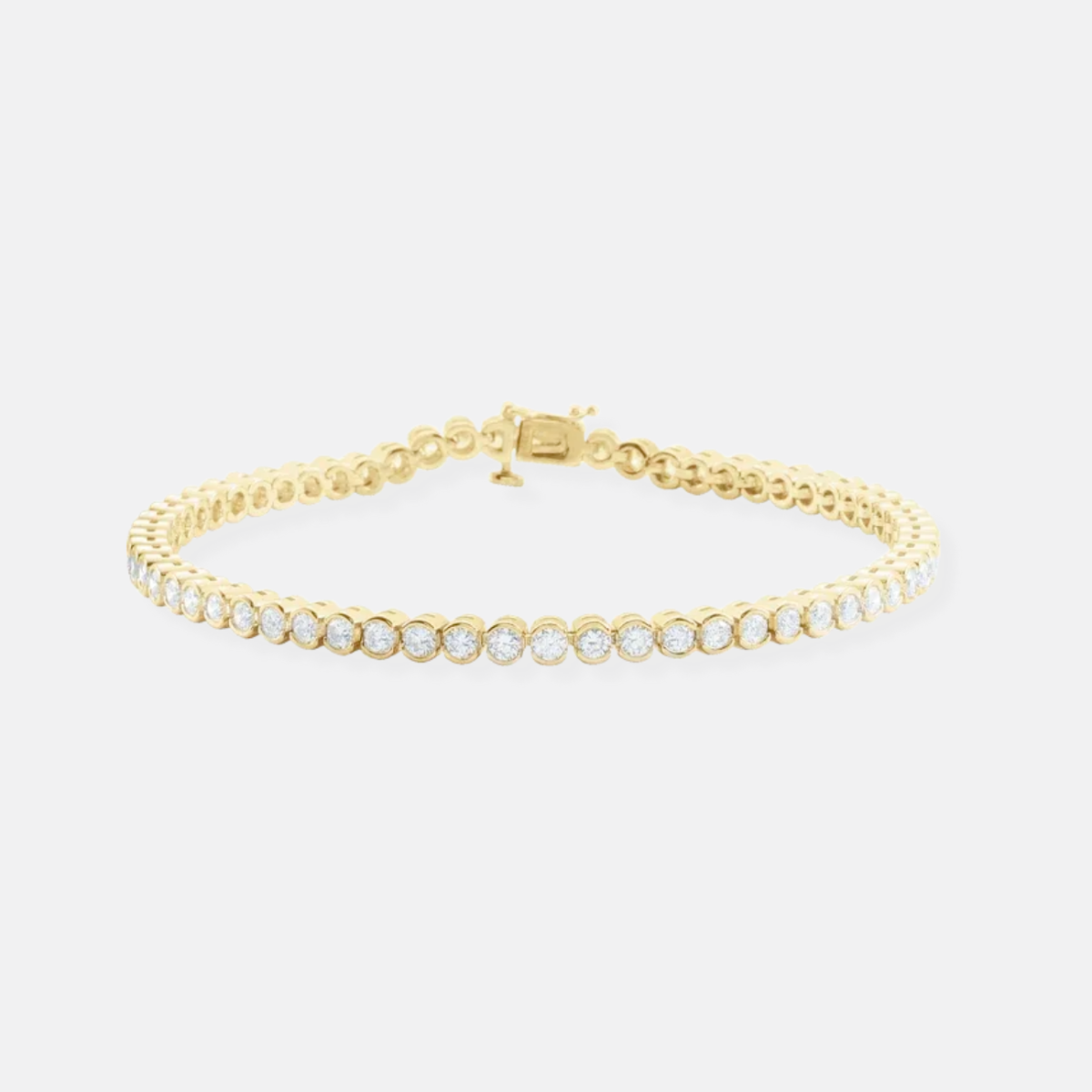 Natural Diamond Tennis Bracelet Yellow Gold