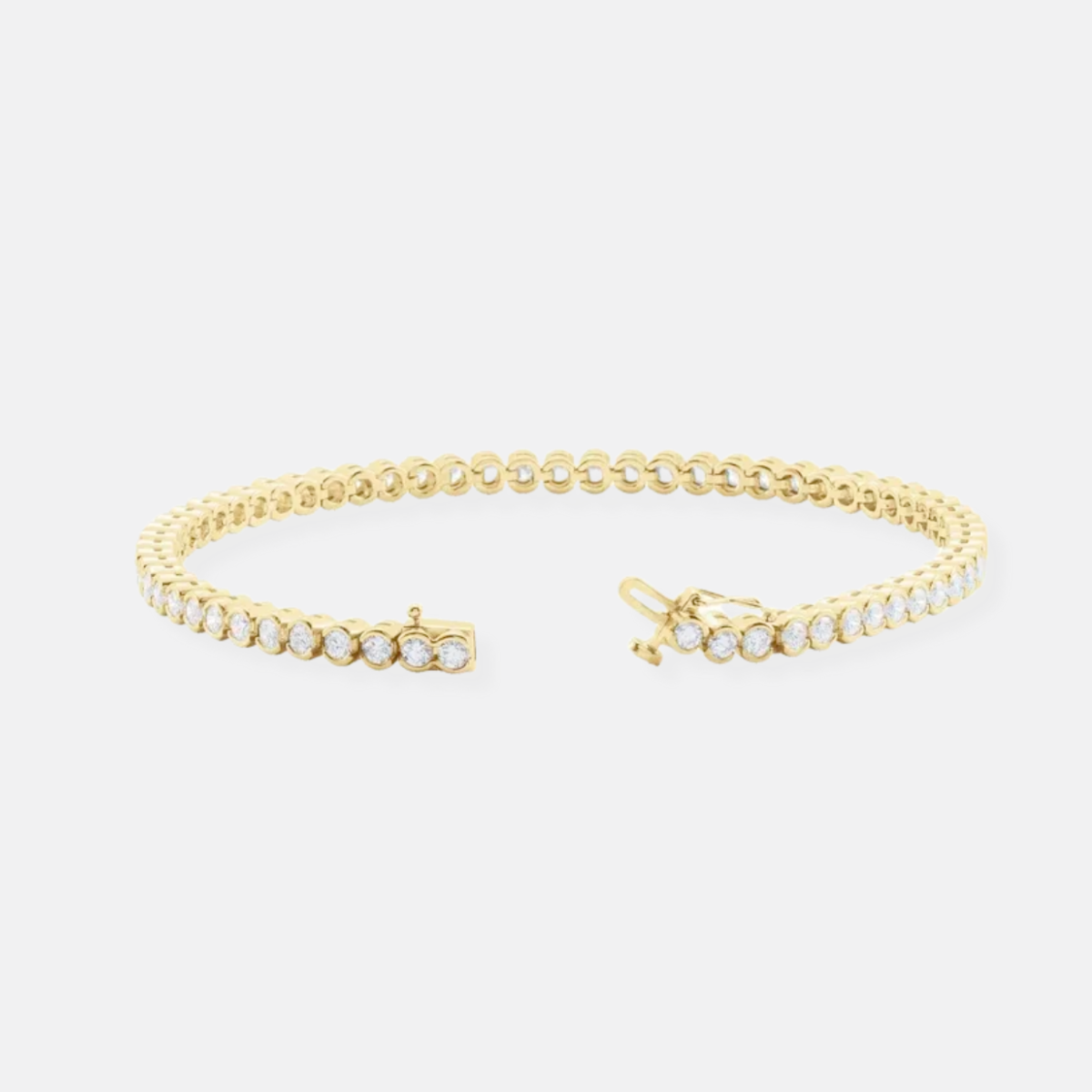 Natural Diamond Tennis Bracelet in Yellow Gold