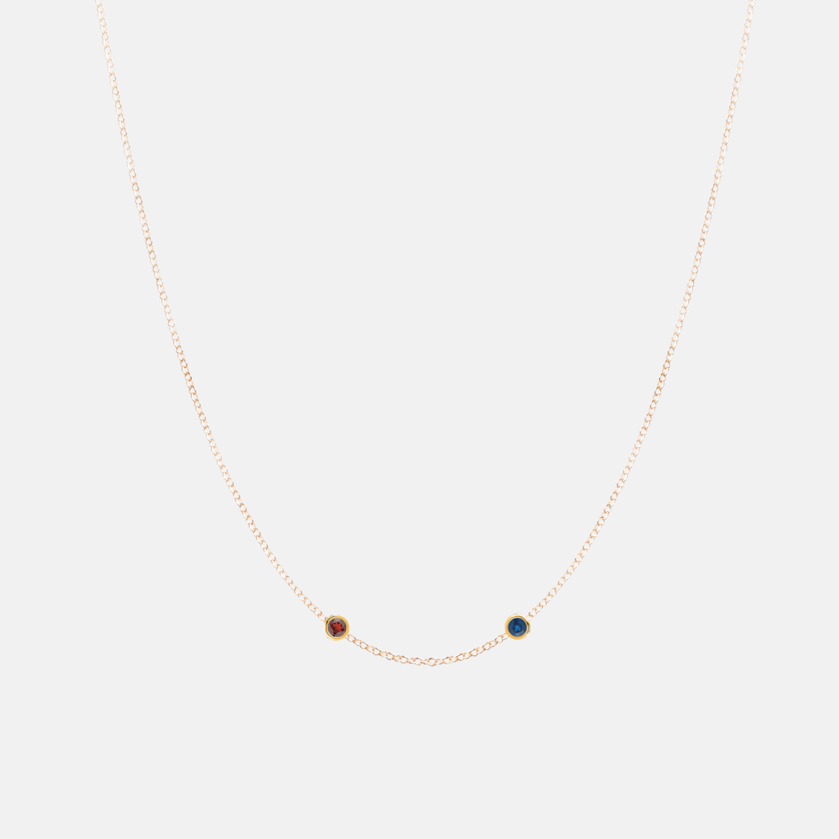 14K Gold Dainty Birthstone Necklace