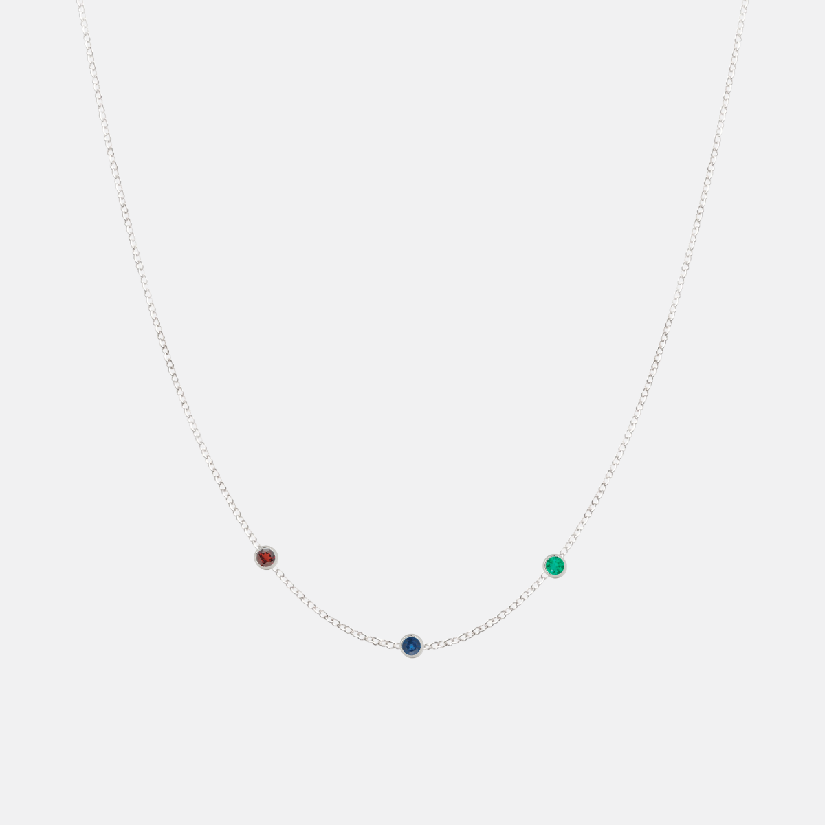 14K Gold Dainty Birthstone Necklace