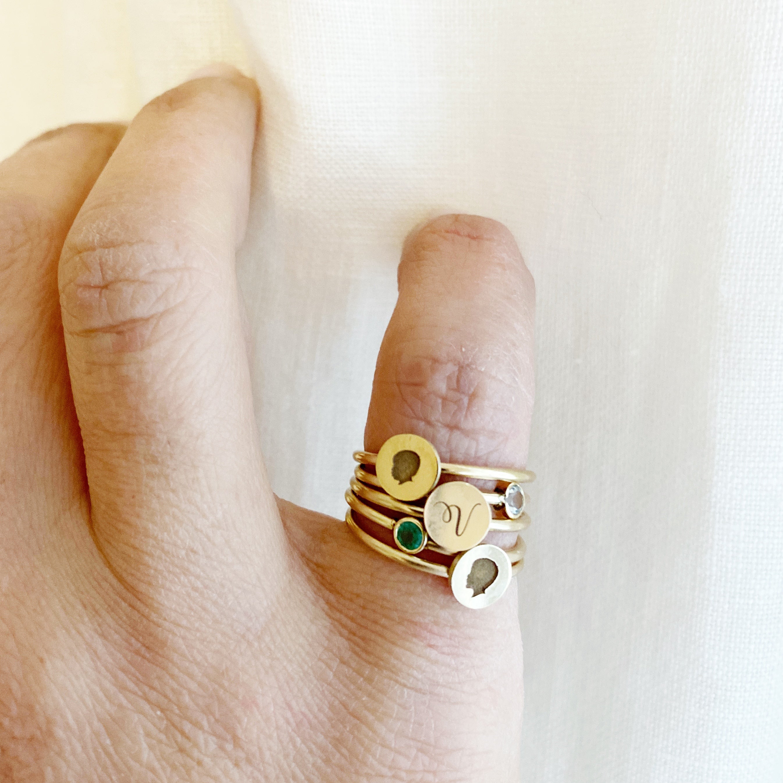 14K Letter Ring - Vana Chupp Studio