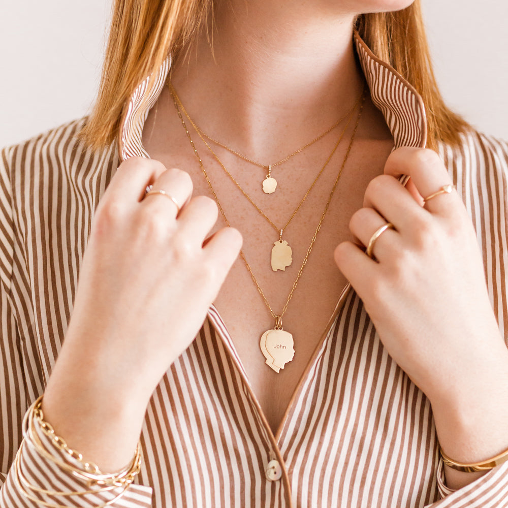 Classic Silhouette Charm Necklace - Tiny - Vana Chupp Studio