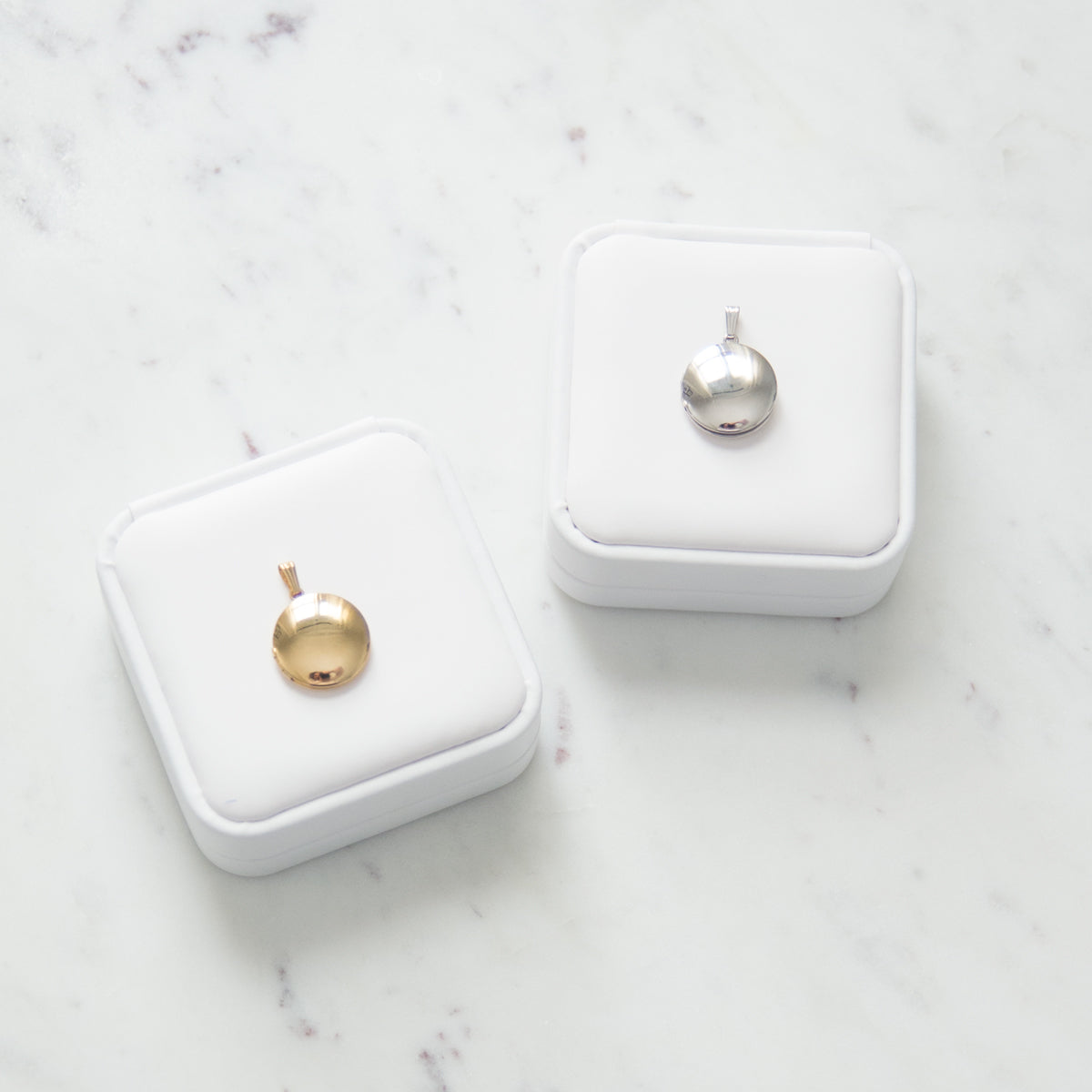 Medium Silhouette Locket - 14k Solid Gold (yellow or white) - Vana Chupp Studio