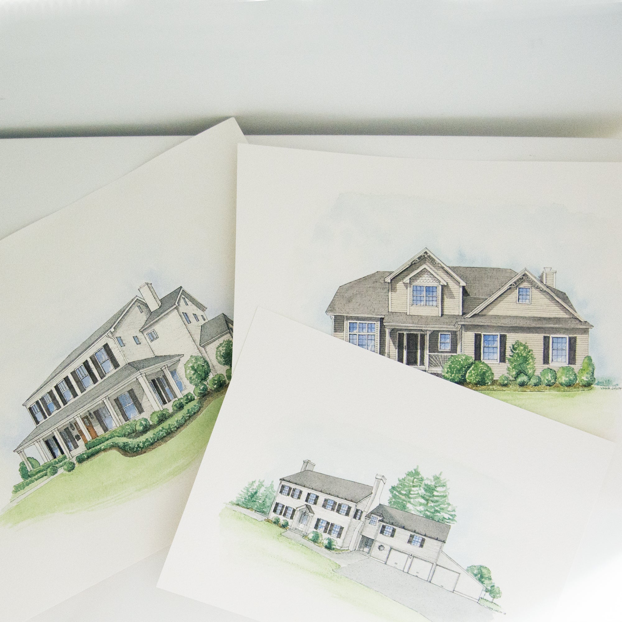 Deposit for Custom House Illustration - Watercolor - Vana Chupp Studio