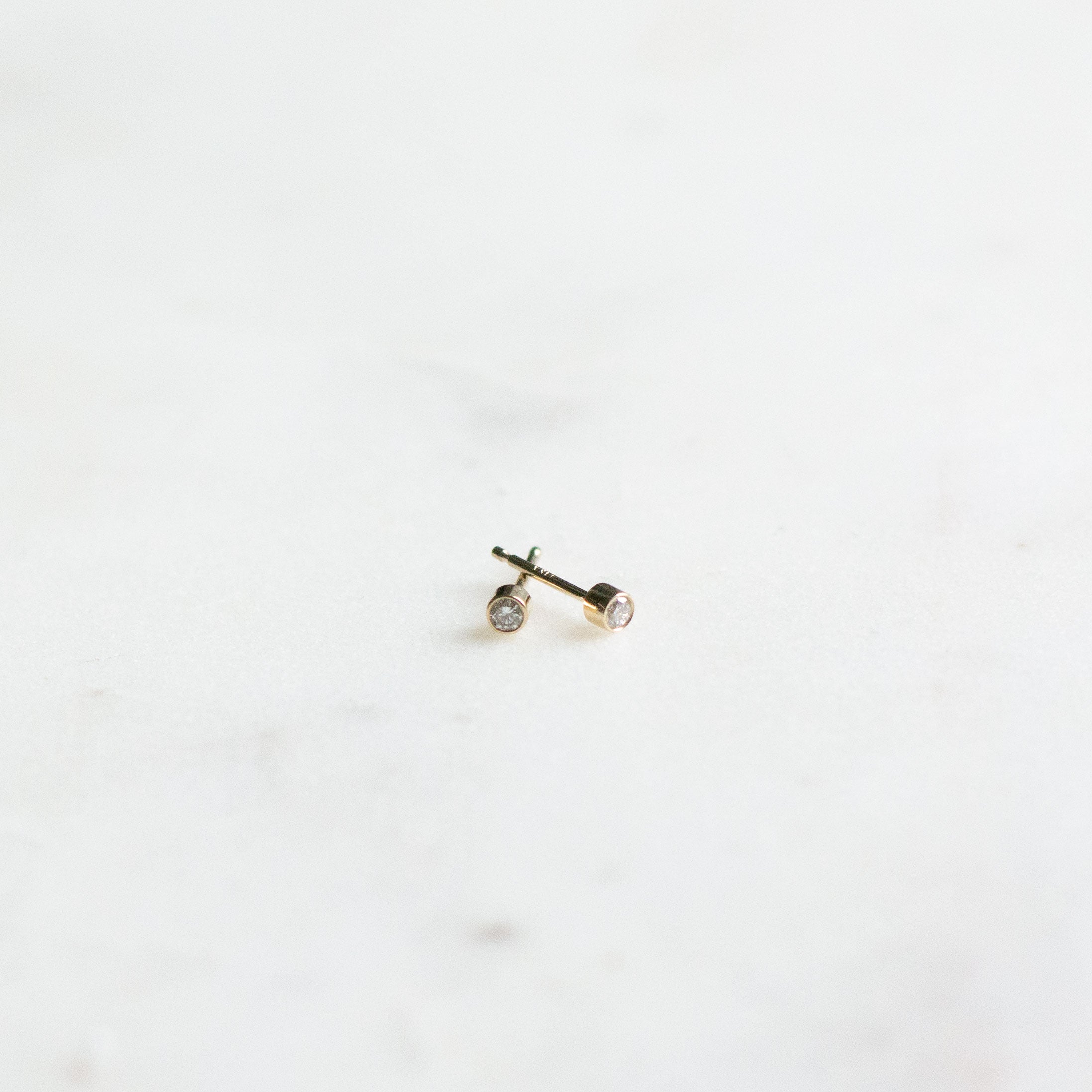 Tiny Diamond Stud Earrings - Vana Chupp Studio