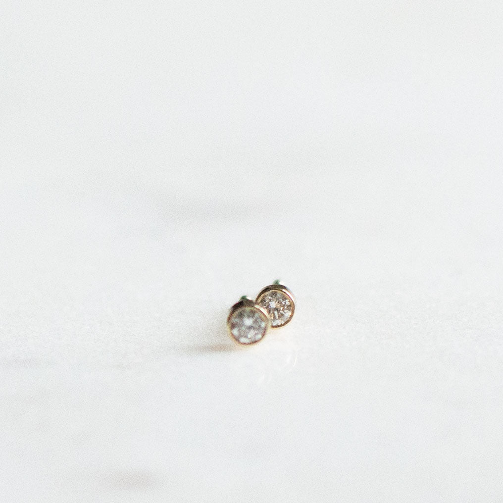 Tiny Diamond Stud Earrings - Vana Chupp Studio