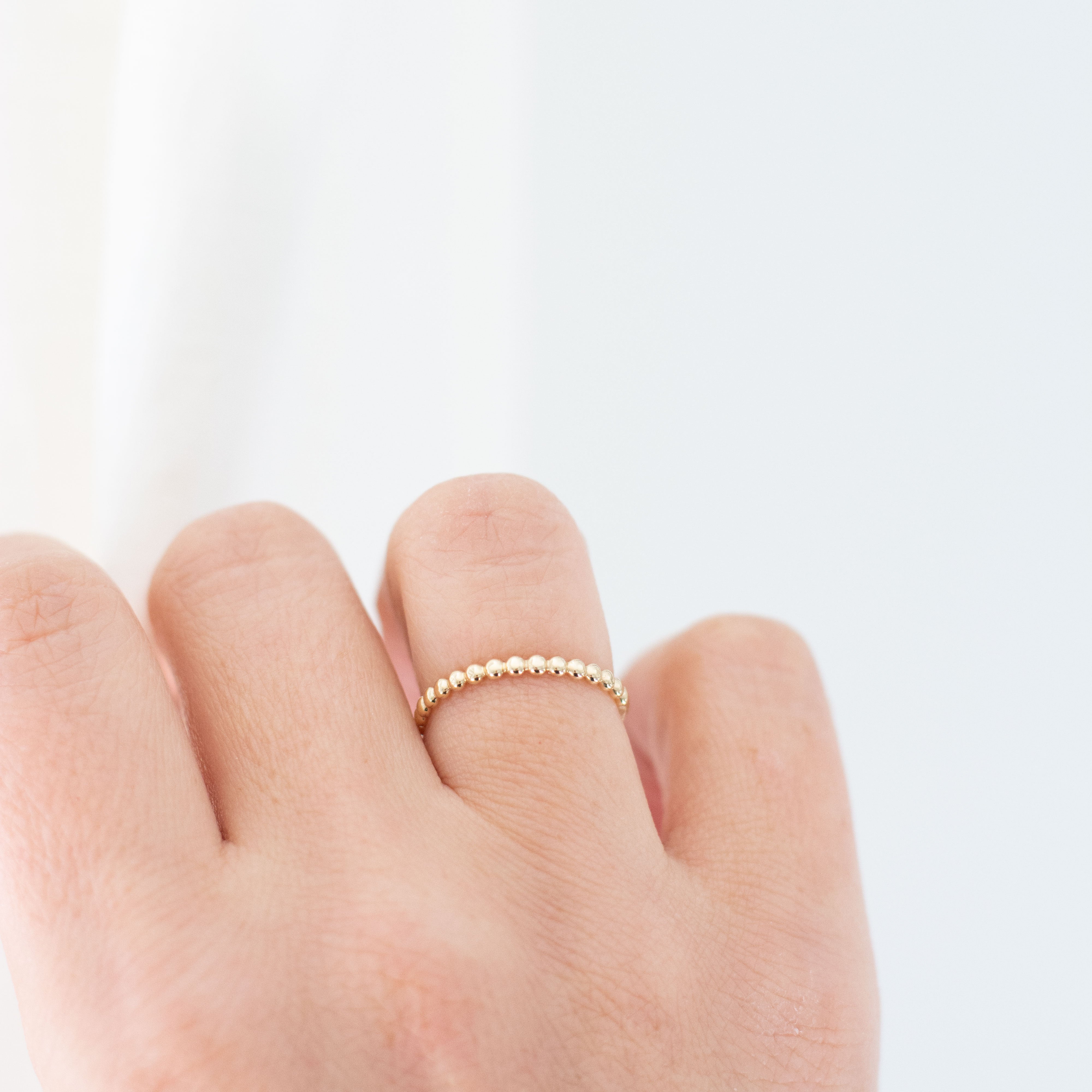 14K Beaded Ring - Vana Chupp Studio