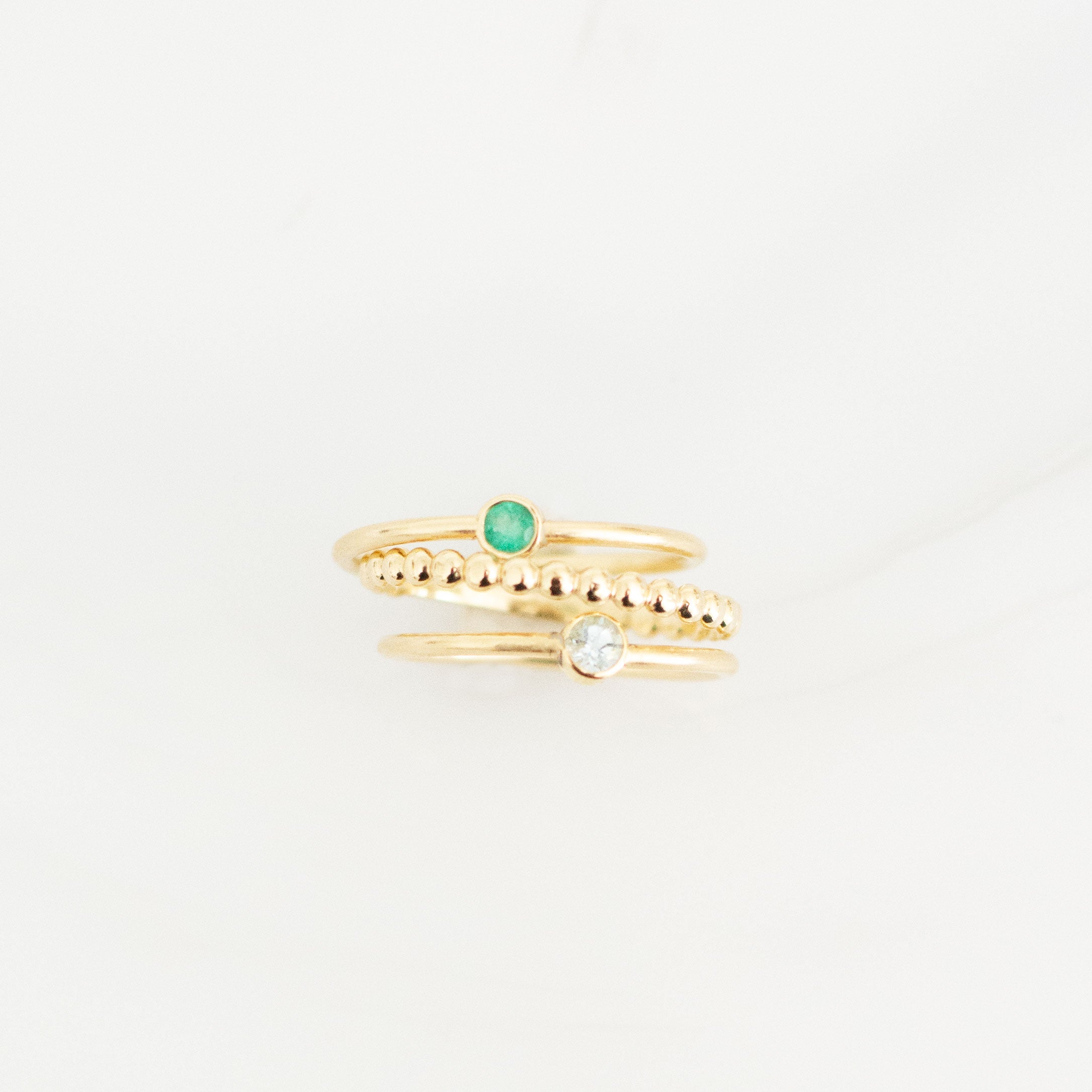 14K Beaded Ring - Vana Chupp Studio