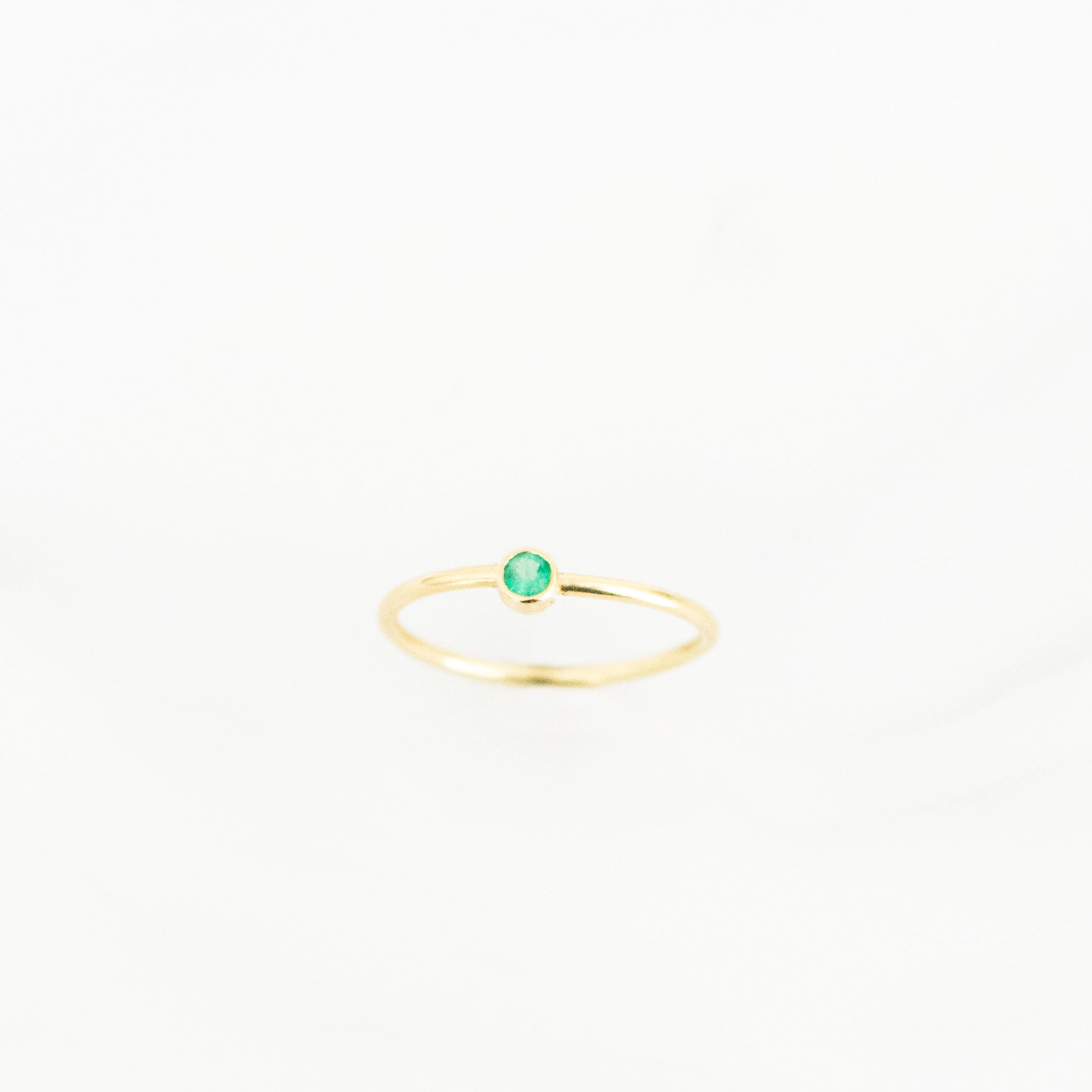 14K Tiny Birthstone Ring - Vana Chupp Studio