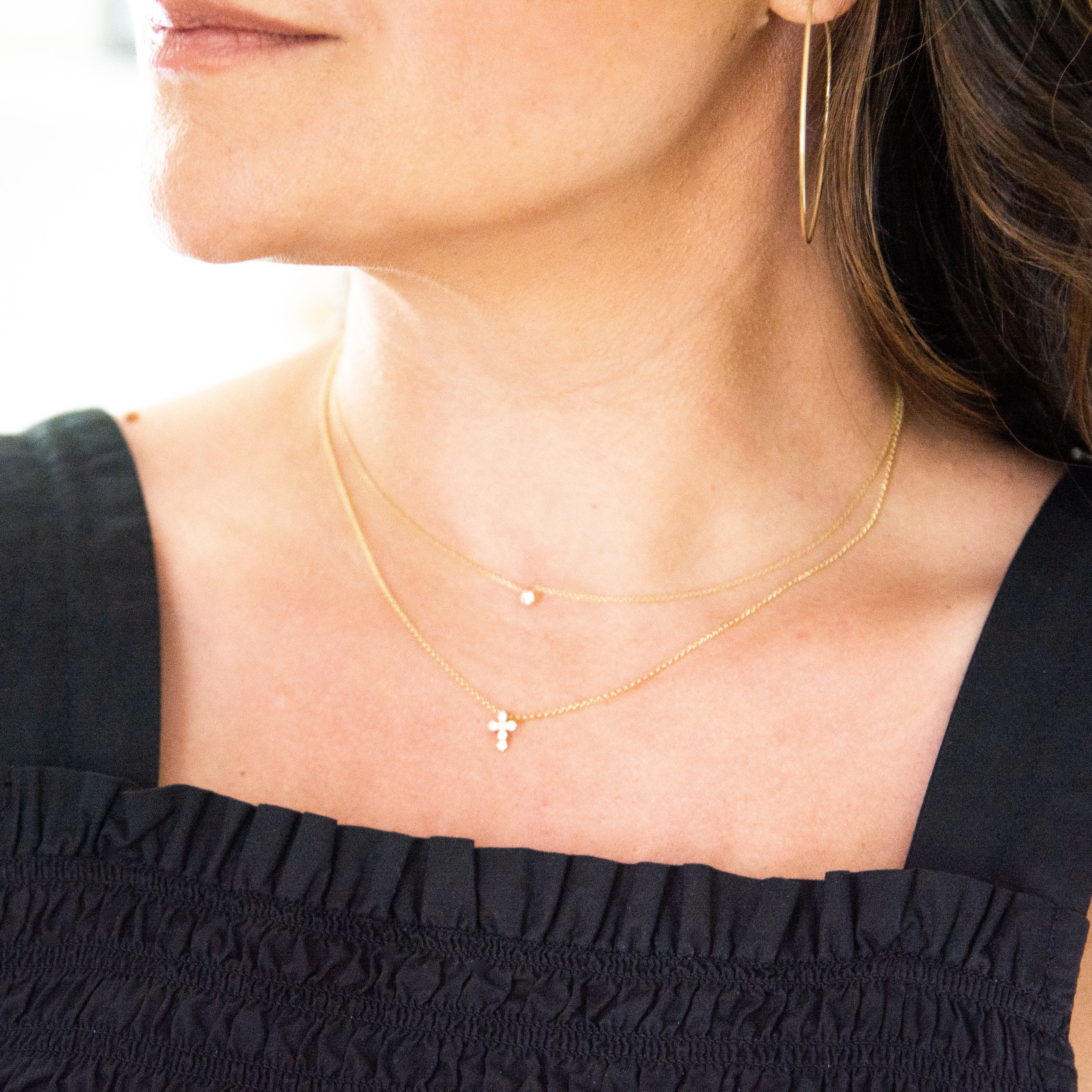 The Petite Diamond Cross Necklace