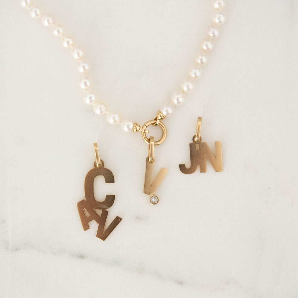 Build Your Own 14K Gold Pearl Charm Necklace - Vana Chupp Studio